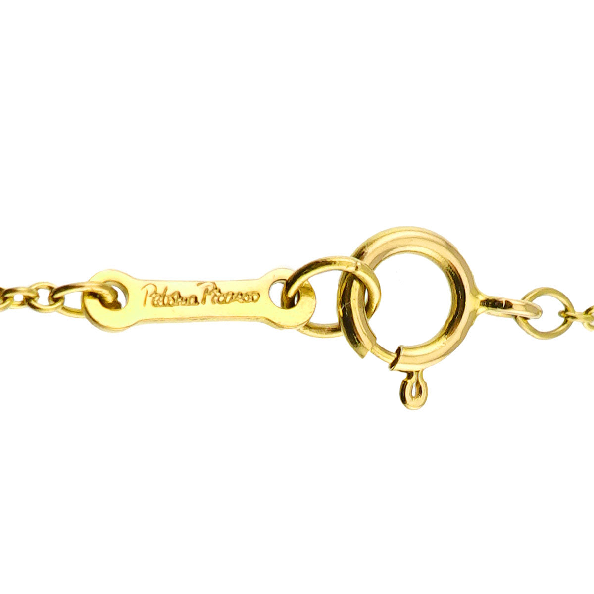 Crescent moon Necklace 18K Yellow Gold 750