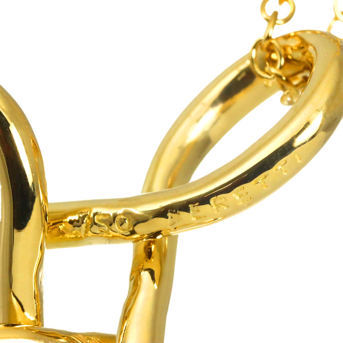 Infinity Cross Long Necklace 18K Yellow Gold 750