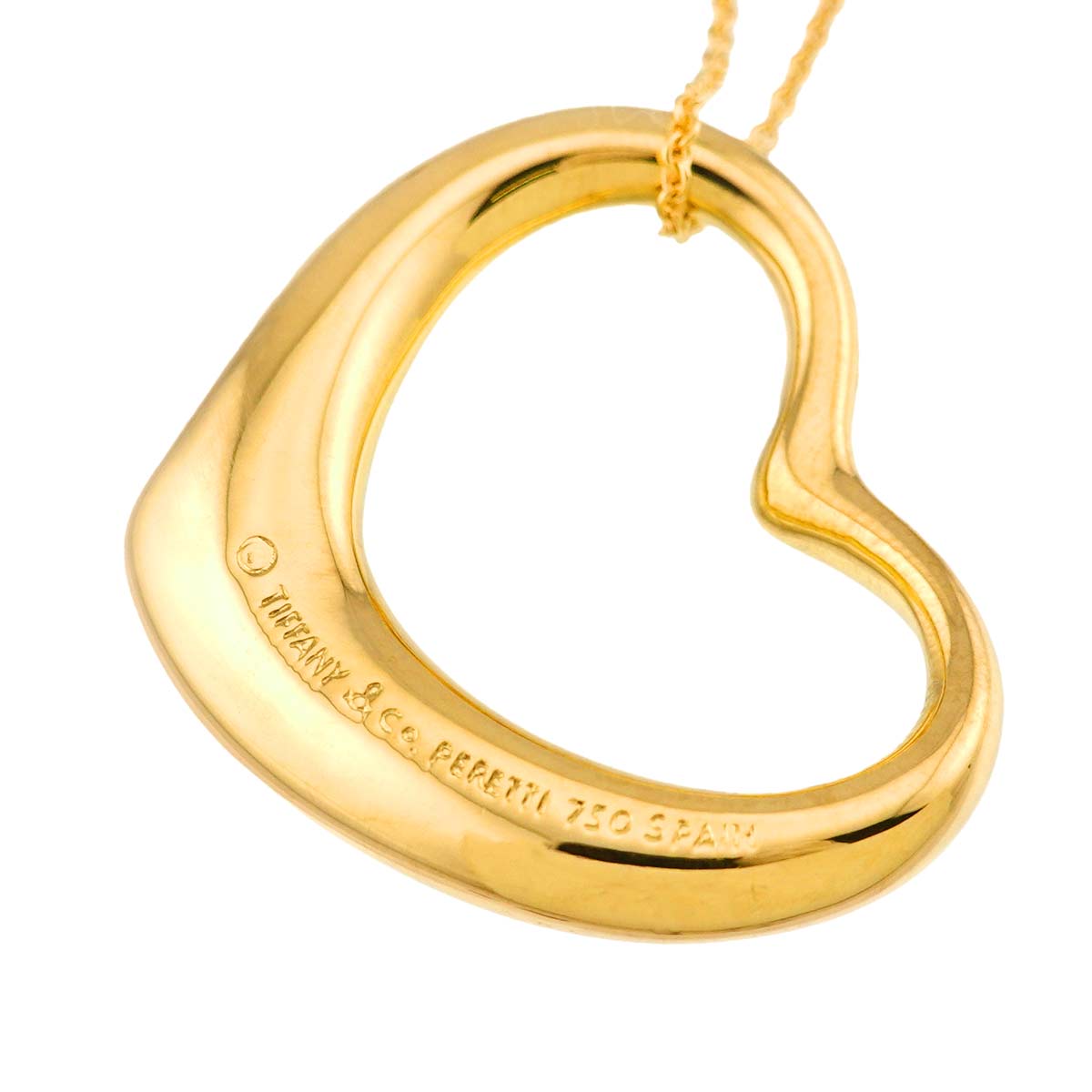 Open Heart Necklace 18K Yellow Gold 750