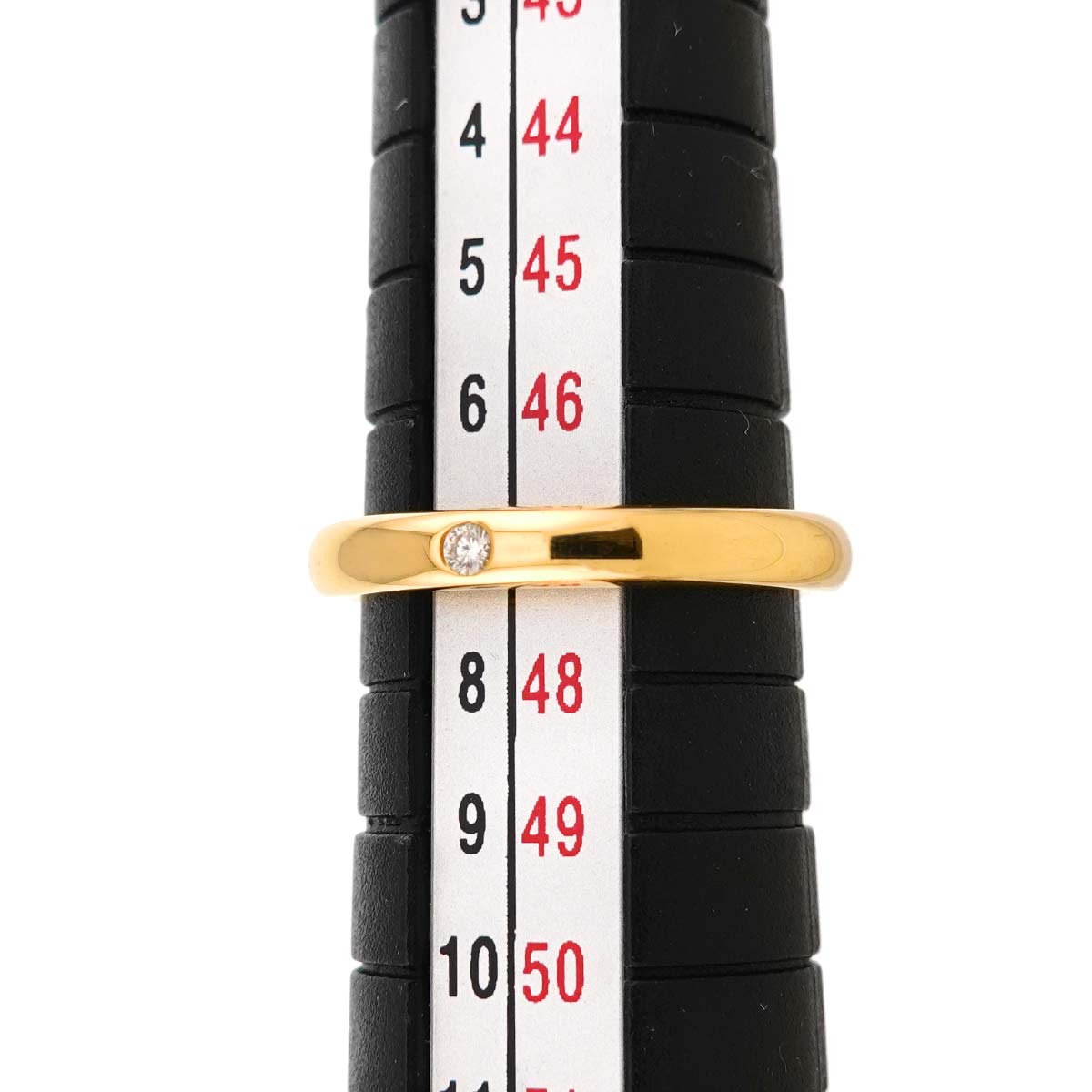 Stacking Diamond 1P Ring 18K Yellow Gold 750 Size4(US)
