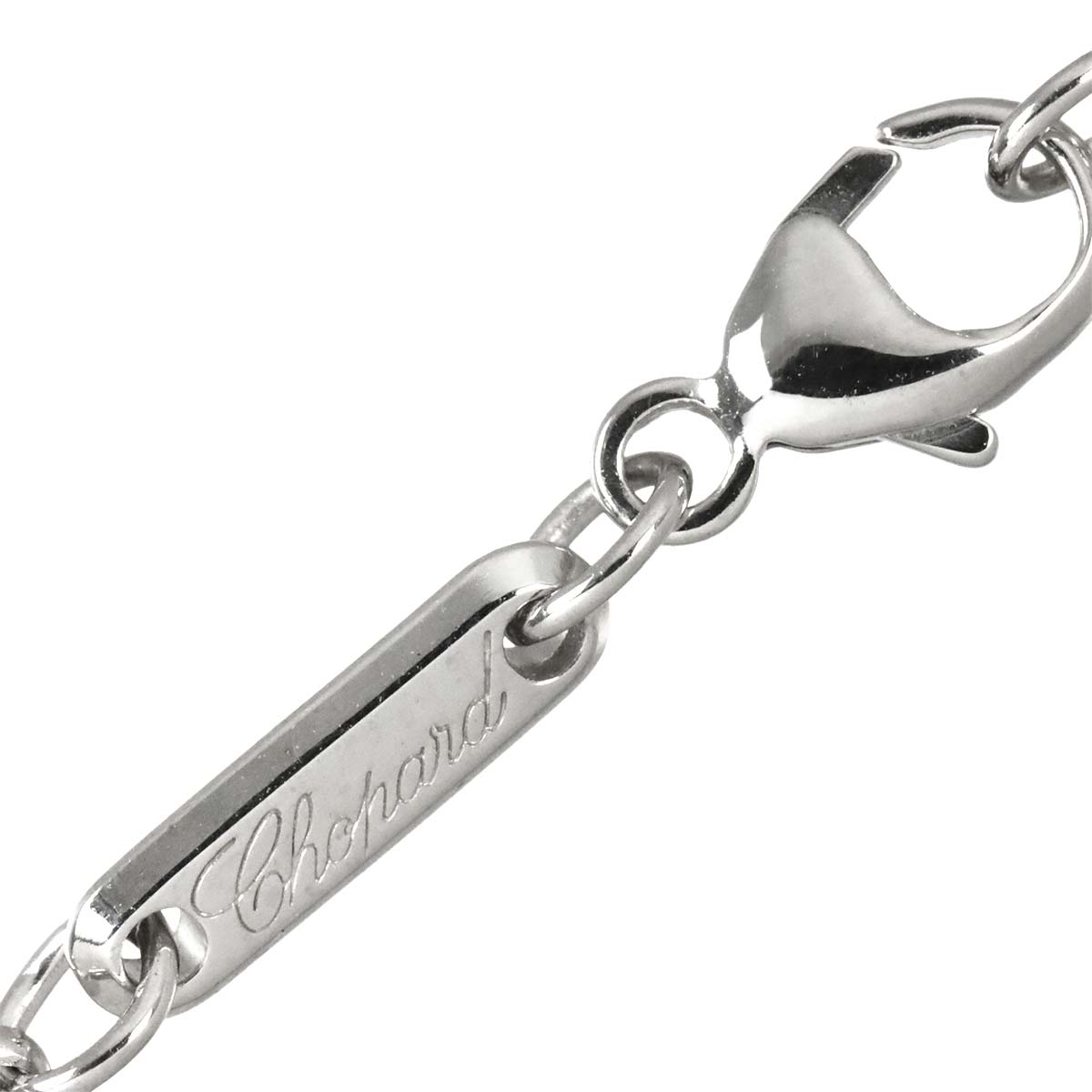 Happy Diamond Square Necklace 18K White Gold 750