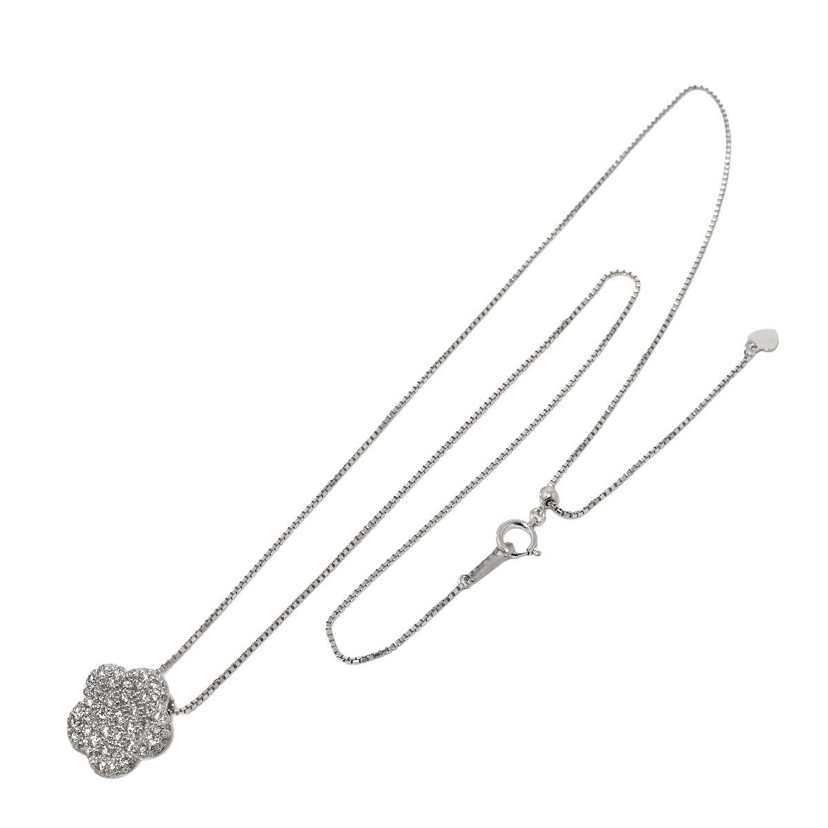 Diamond Necklace 18K White Gold 750