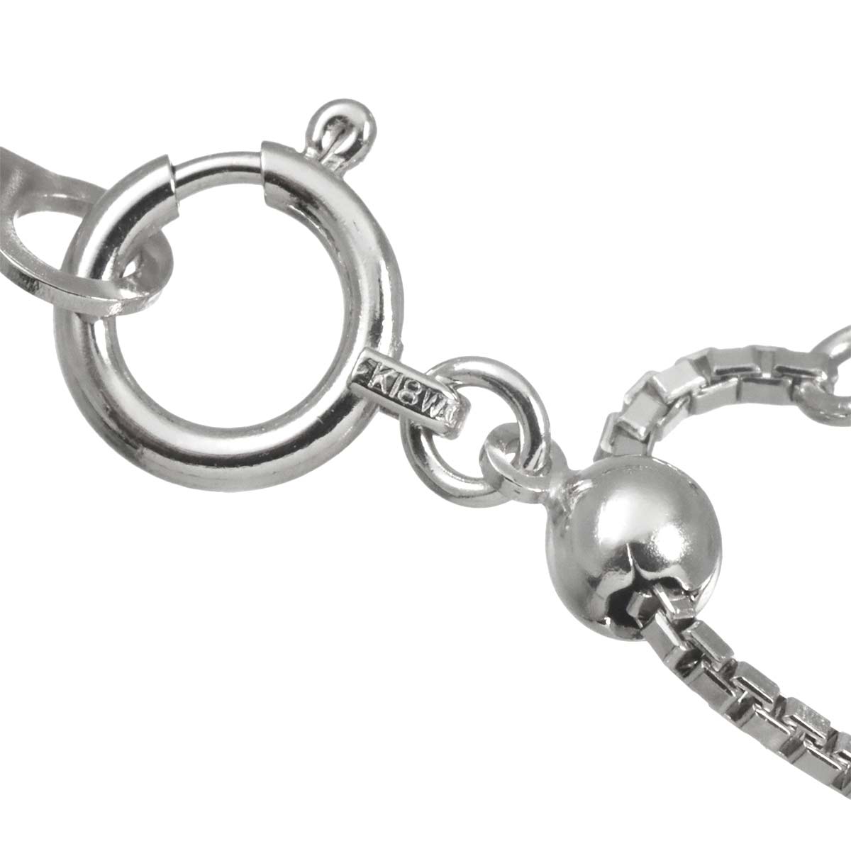 Diamond Necklace 18K White Gold 750