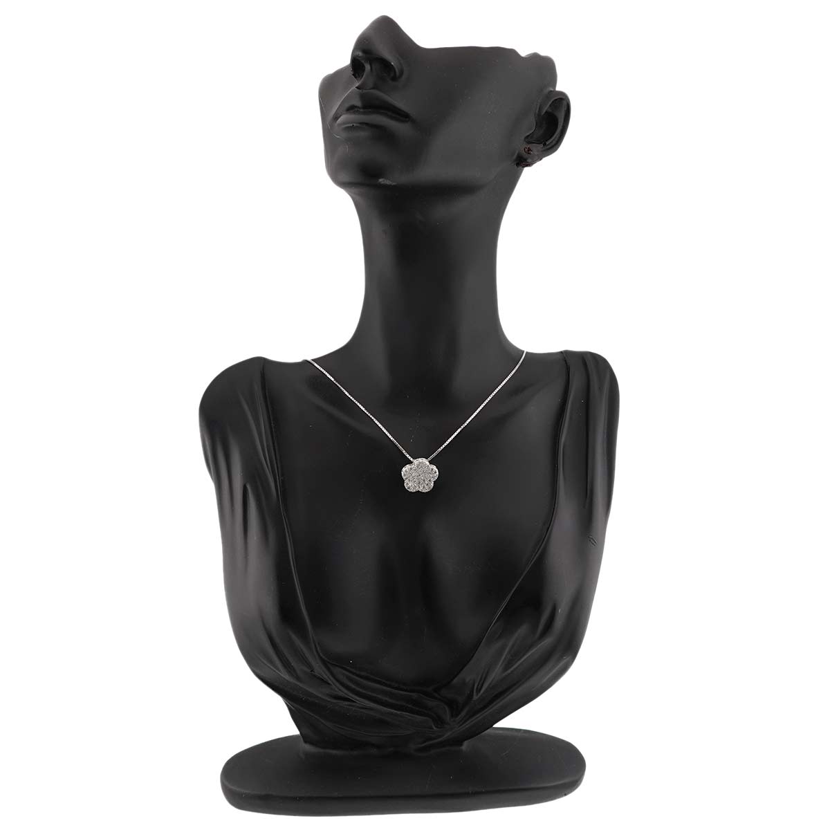 Diamond Necklace 18K White Gold 750
