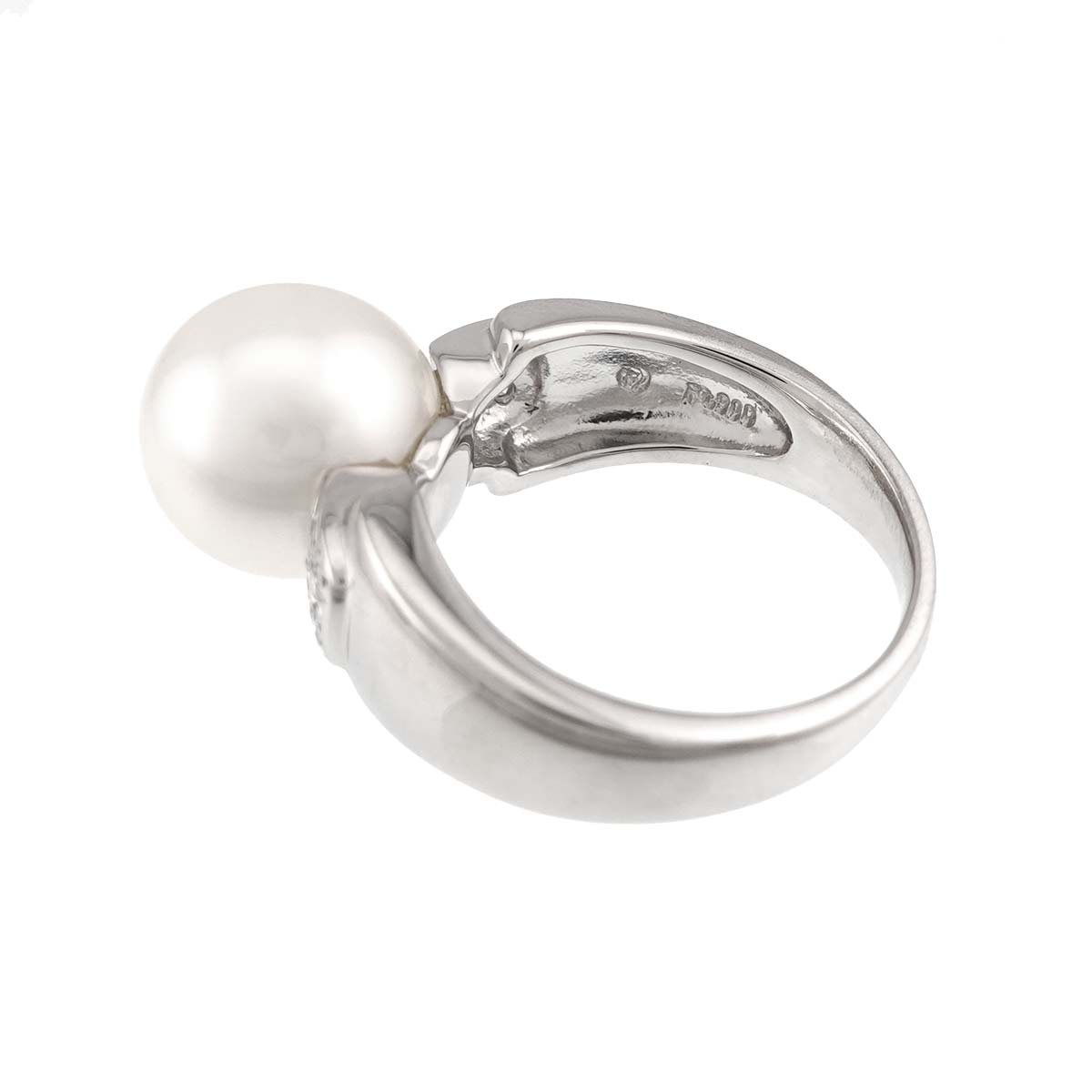 South Sea pearl 10.5mm Diamond 0.09ct Ring Platinum size6(US)
