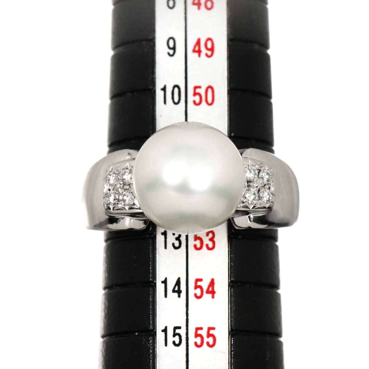 South Sea pearl 10.5mm Diamond 0.09ct Ring Platinum size6(US)