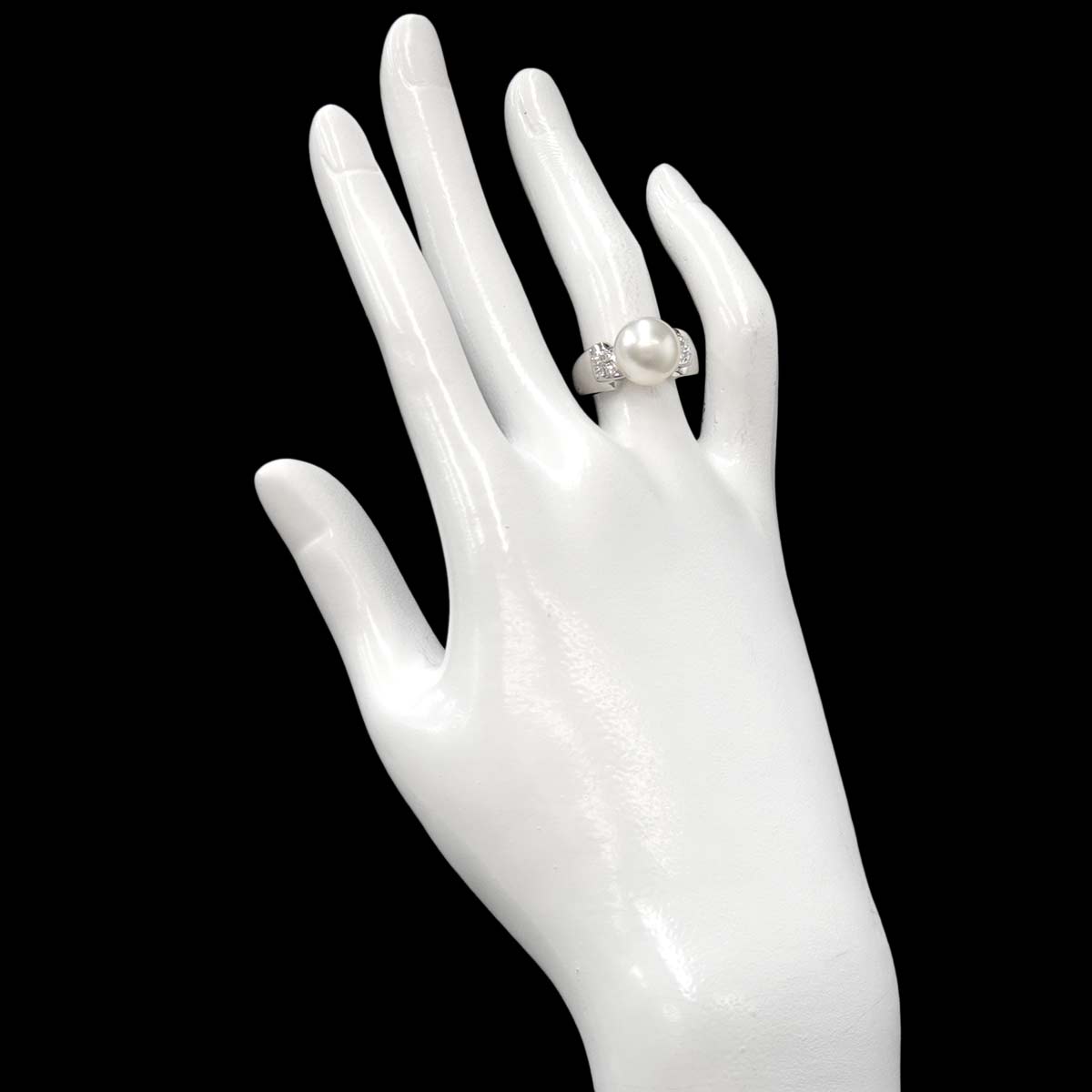 South Sea pearl 10.5mm Diamond 0.09ct Ring Platinum size6(US)