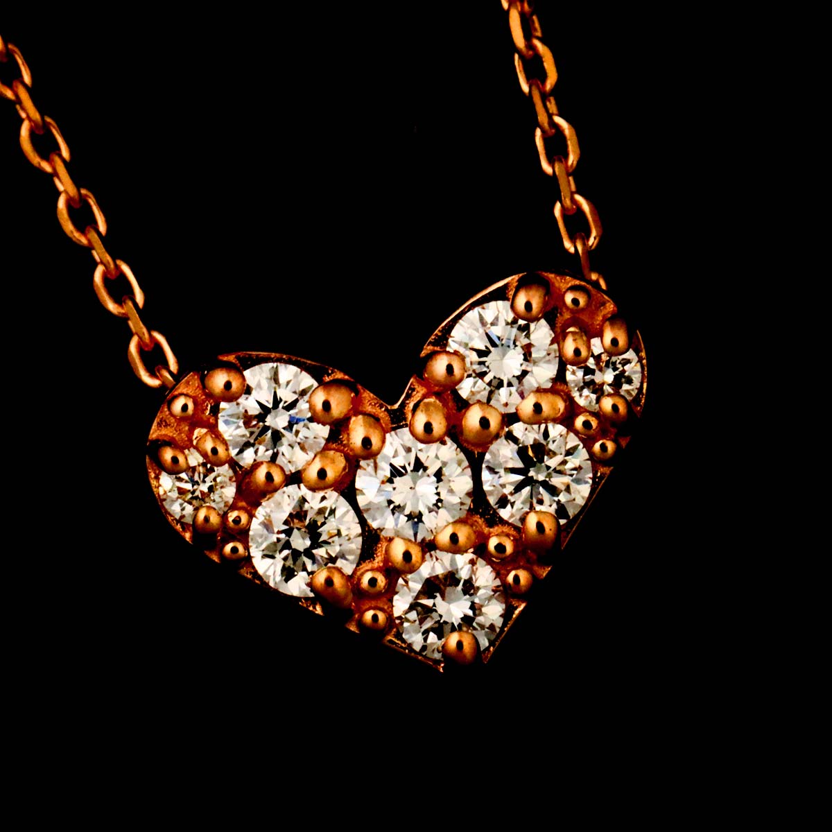 Diamond 0.20ct Necklace 18K Pink Gold 750