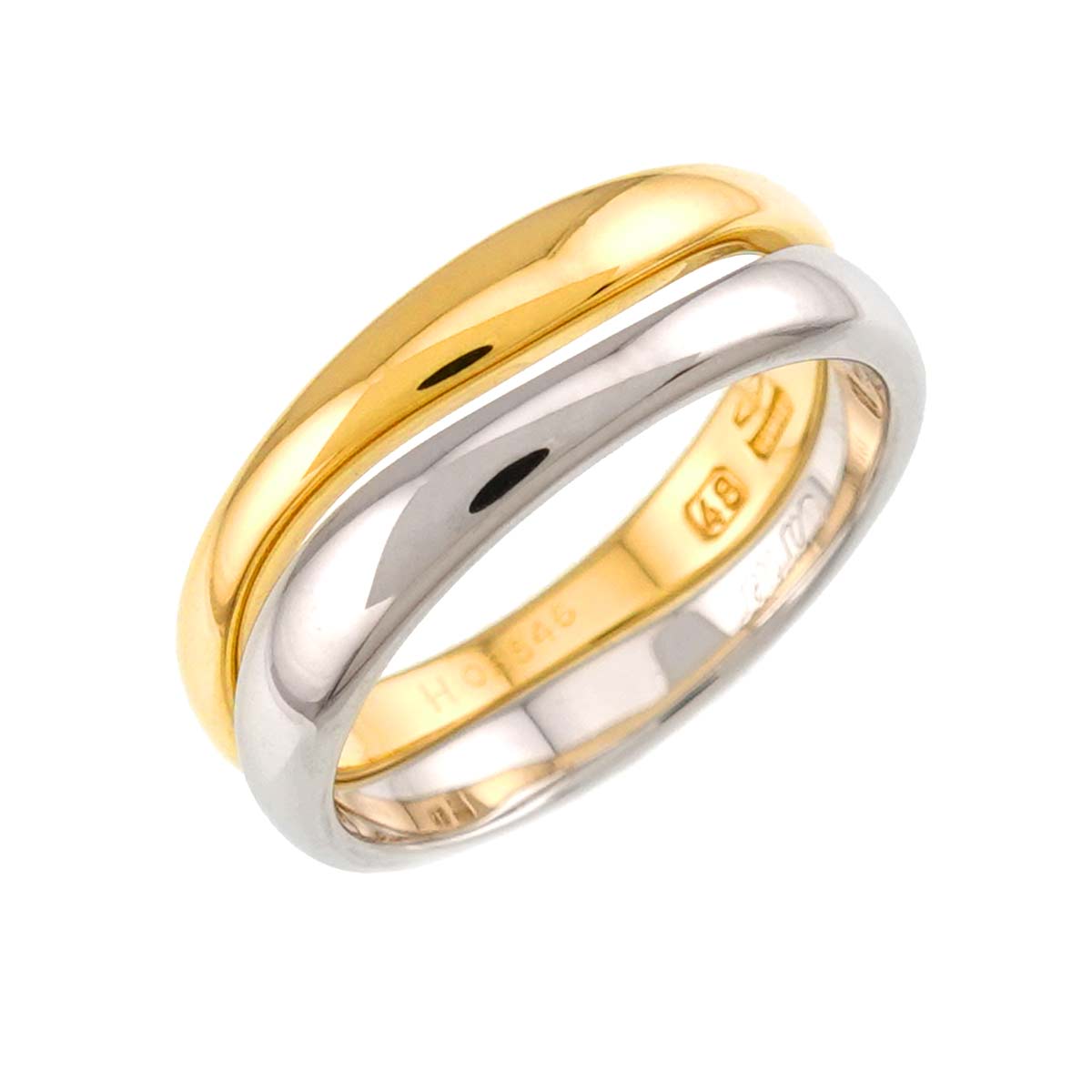 Love Me Ring 18K YG WG 750 size48 4.5(US)