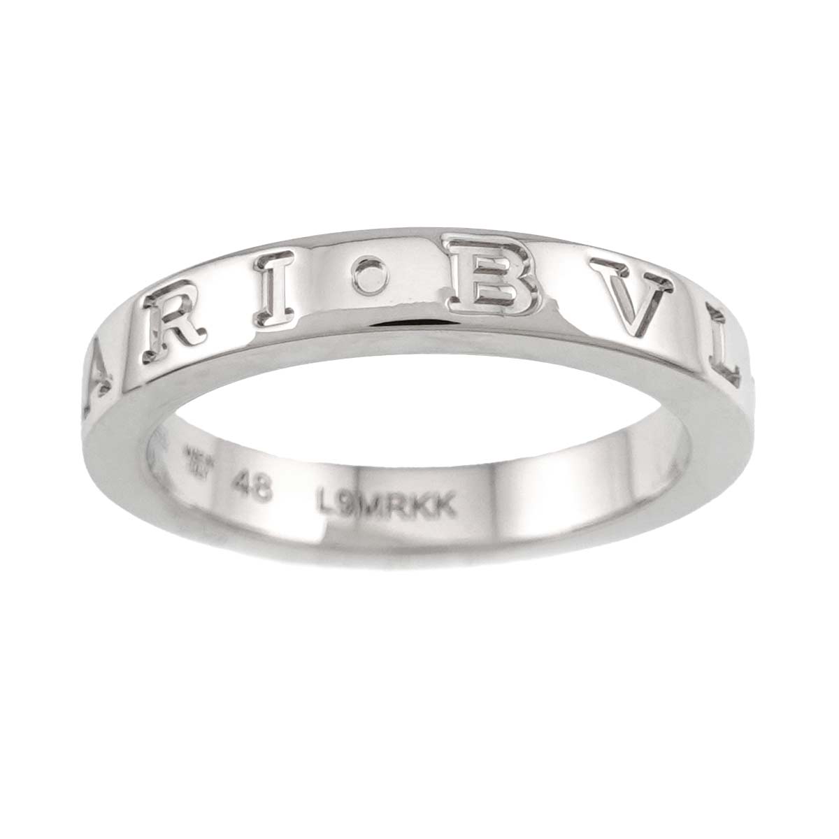 Double logo Ring Platinum size48 4.5(US)