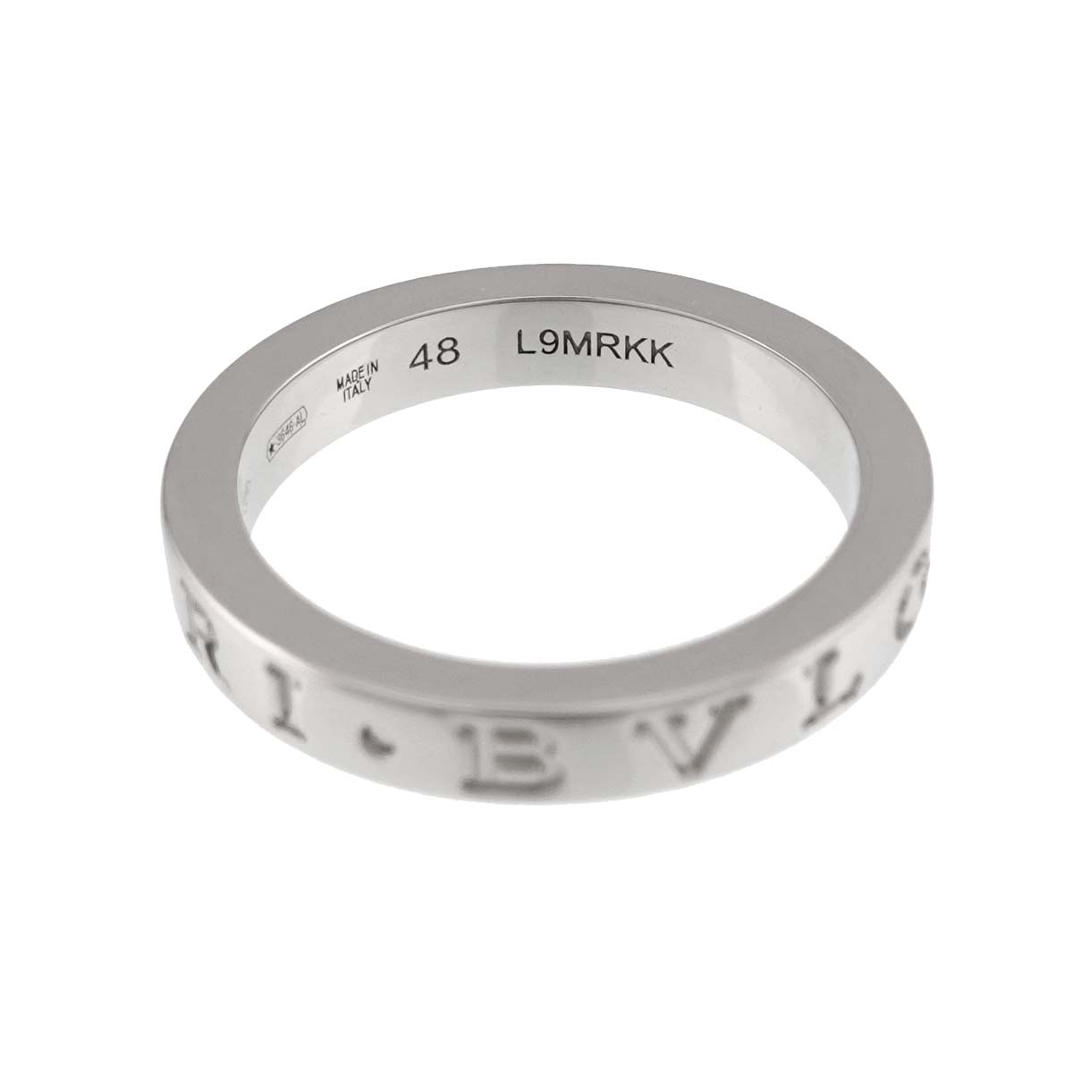 Double logo Ring Platinum size48 4.5(US)