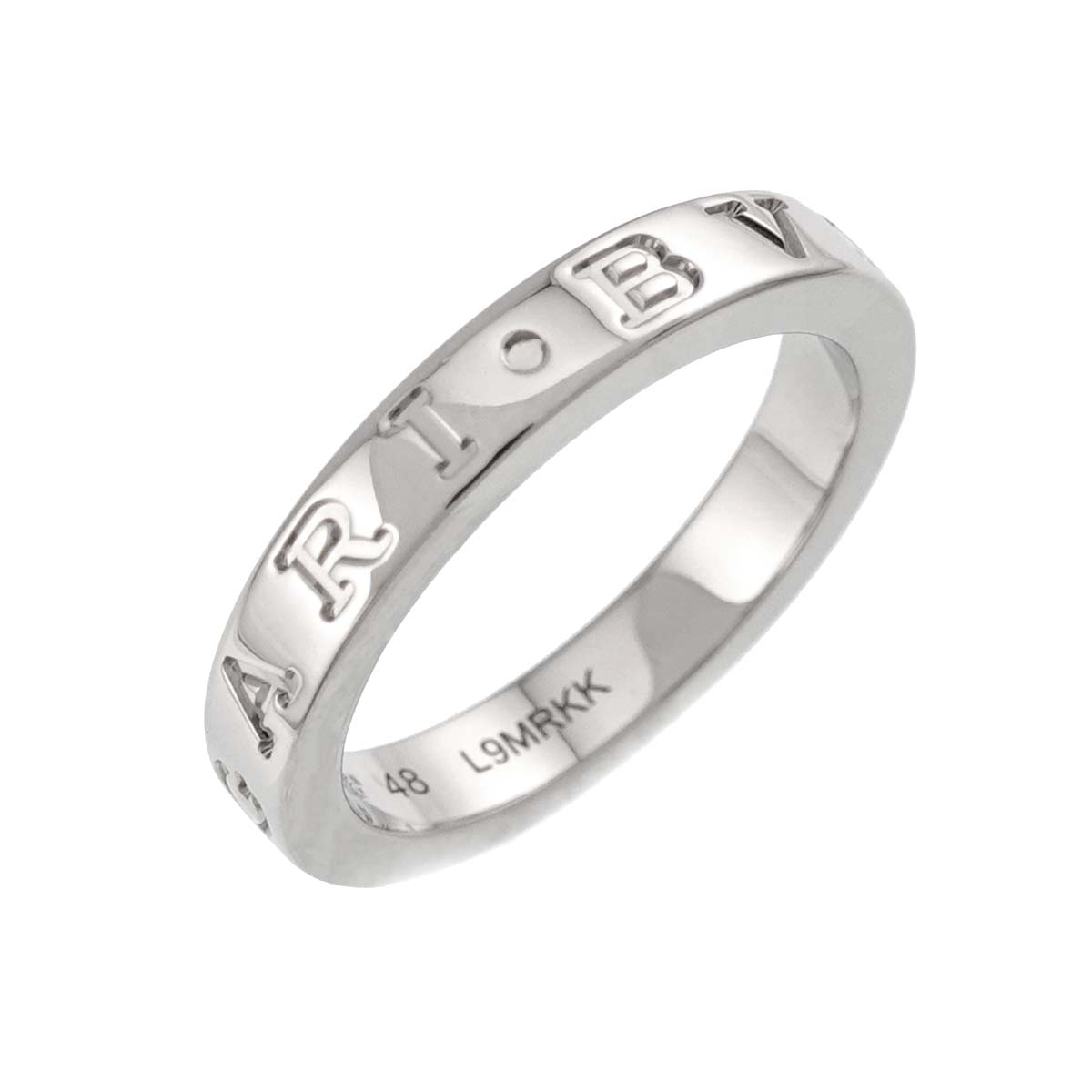 Double logo Ring Platinum size48 4.5(US)