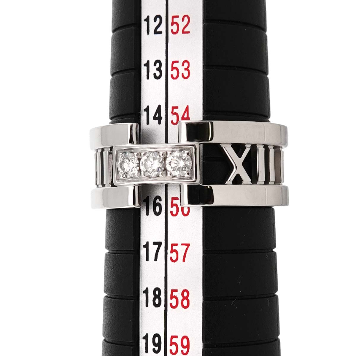 Atlas Diamond Ring 18K White Gold 750 size7.25(US)