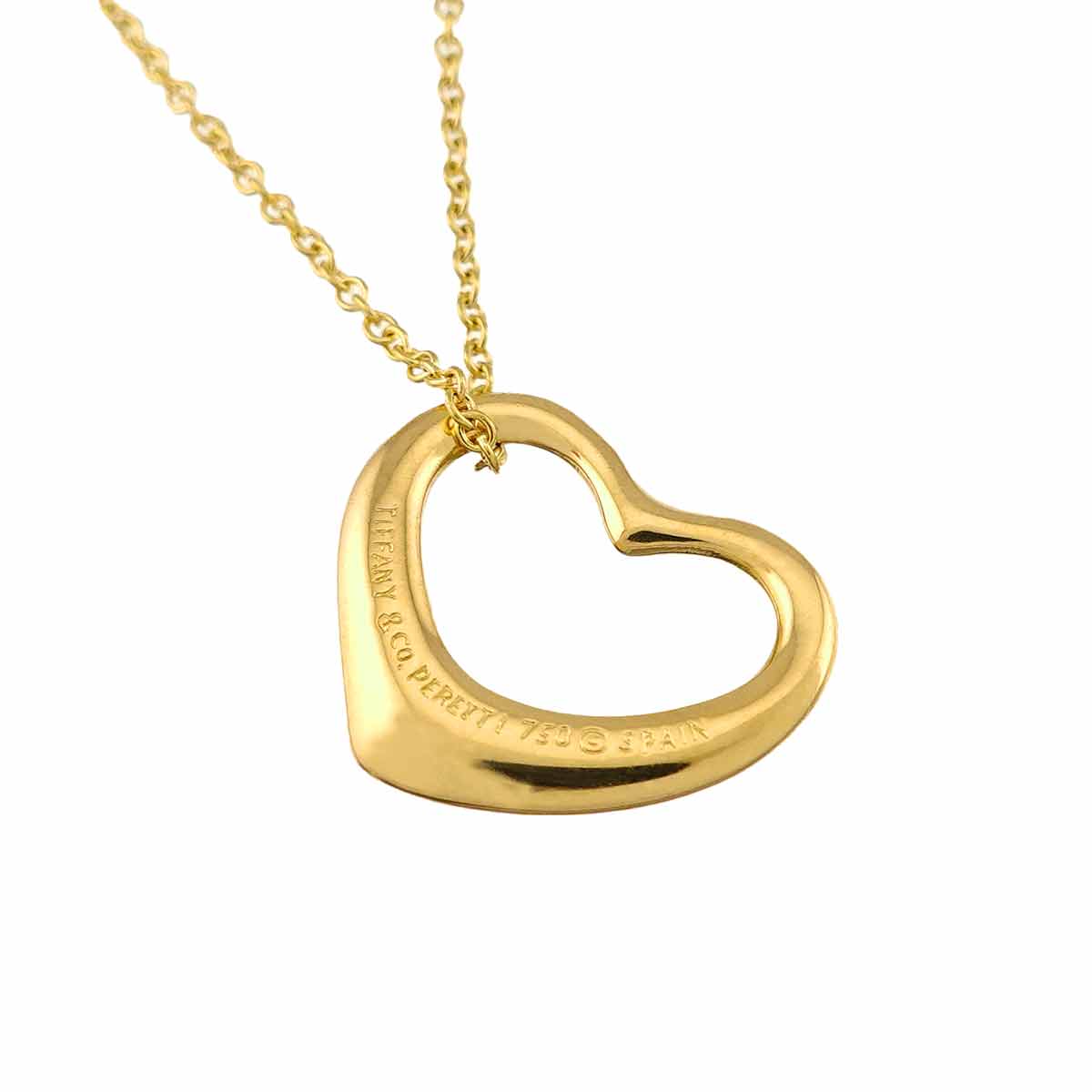 Open Heart Necklace 18K Yellow Gold 750
