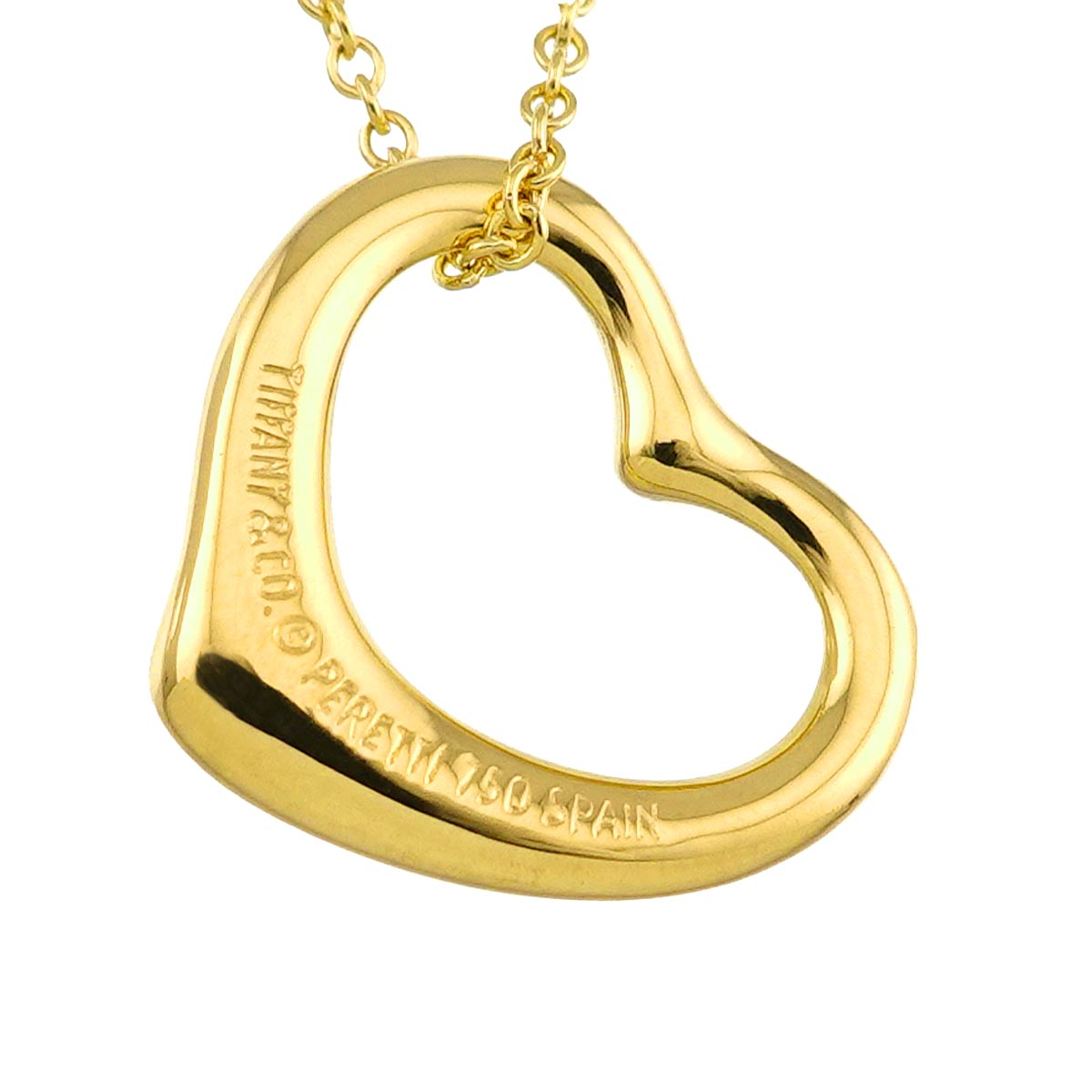 Open Heart Necklace 18K Yellow Gold 750