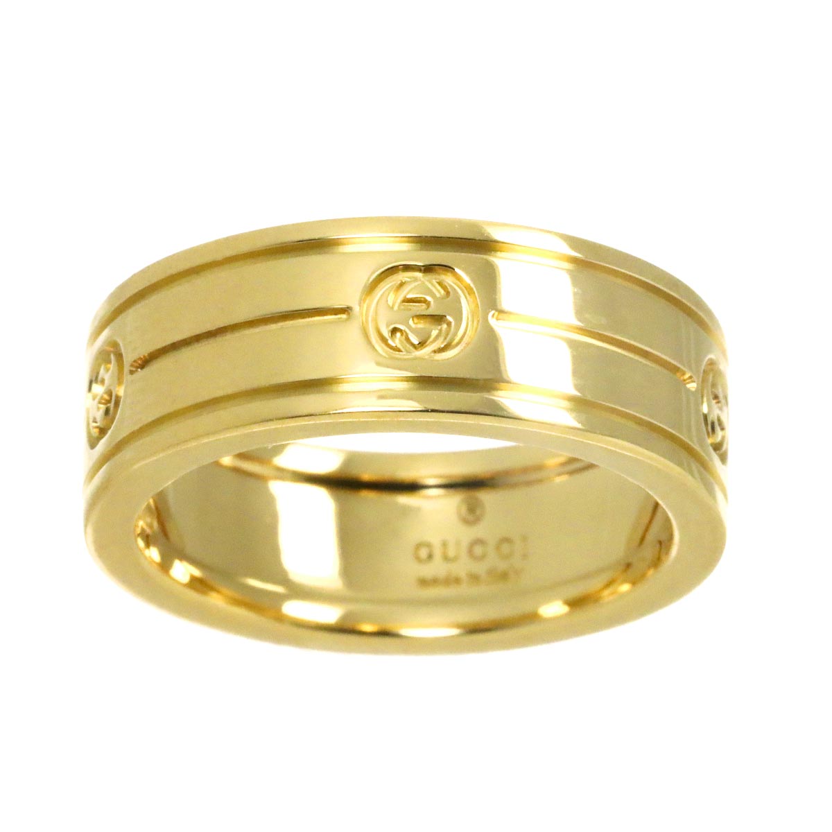 Interlocking Ring 18K Yellow Gold 750 Size10 5-5.25(US)