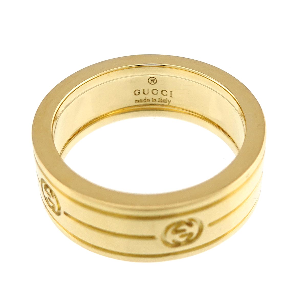 Interlocking Ring 18K Yellow Gold 750 Size10 5-5.25(US)
