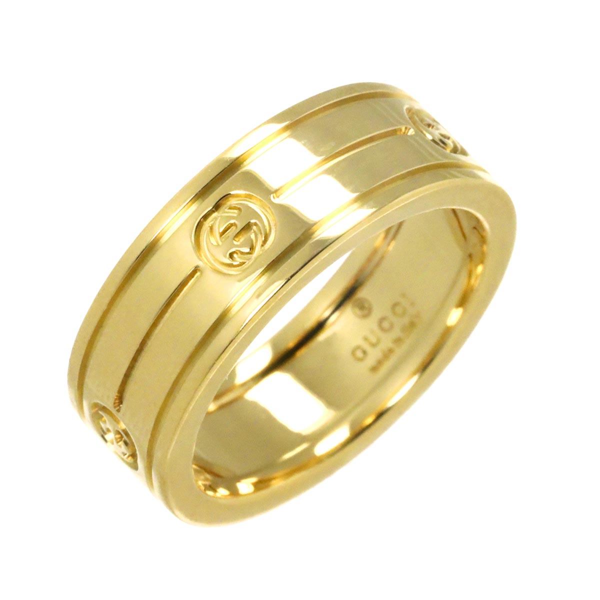Interlocking Ring 18K Yellow Gold 750 Size10 5-5.25(US)