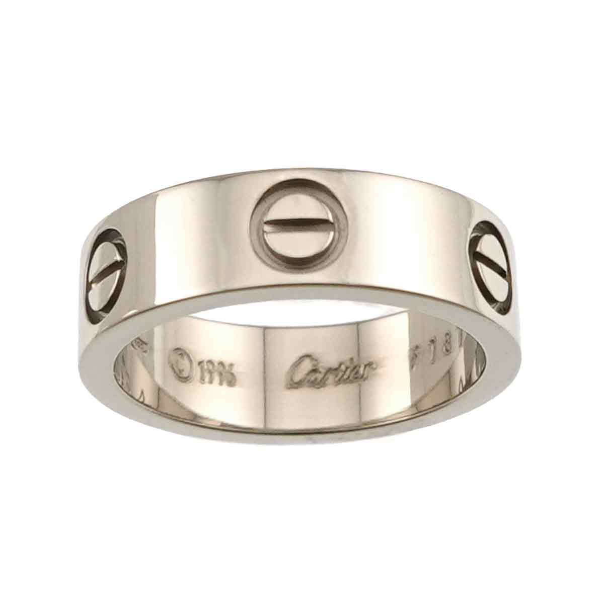 Love Ring 18K White Gold 750 size52 5.75-6(US)