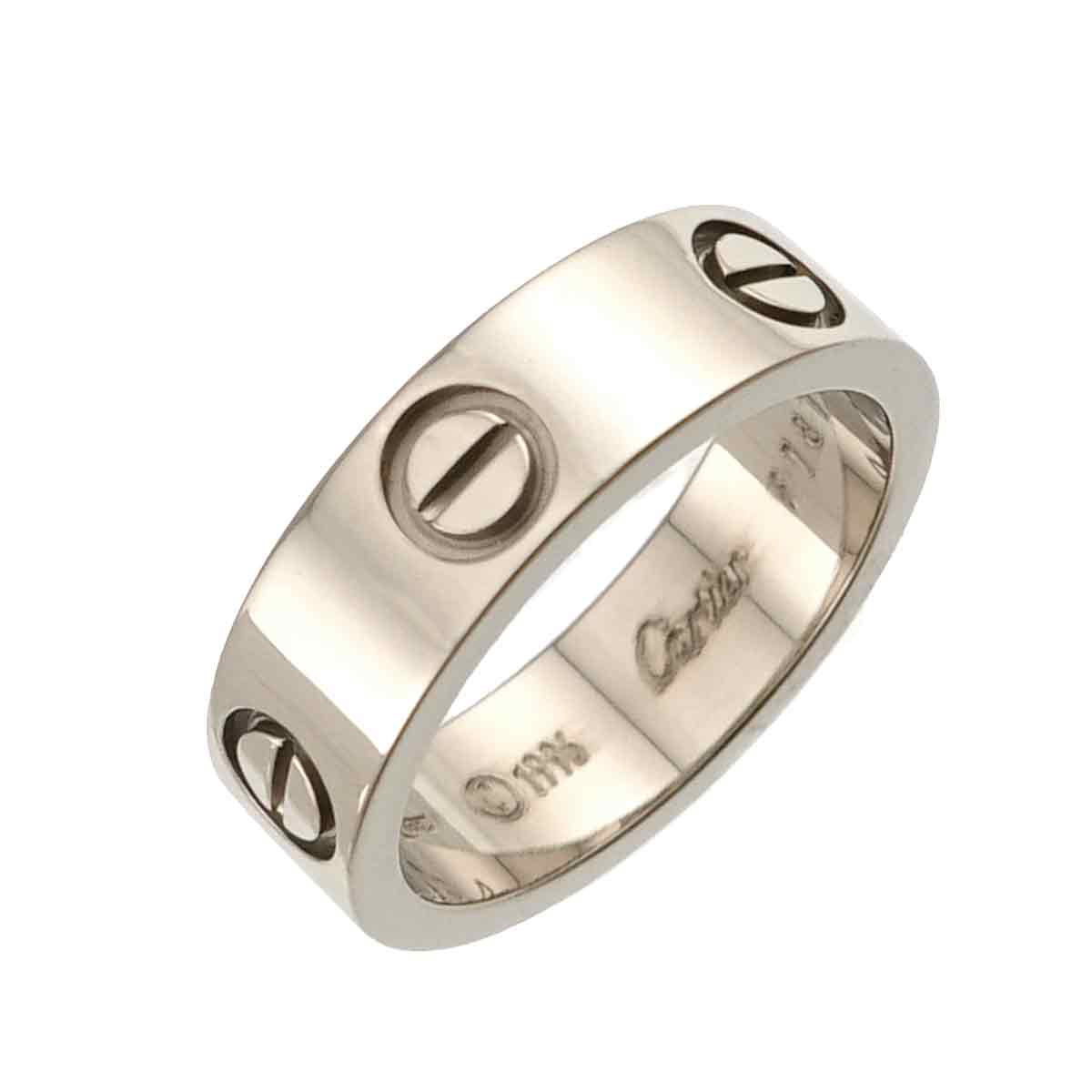 Love Ring 18K White Gold 750 size52 5.75-6(US)