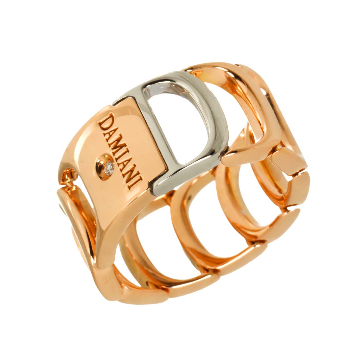 Damianissima Diamond Ring 18K PG WG 750 size6.25-6.5(US)