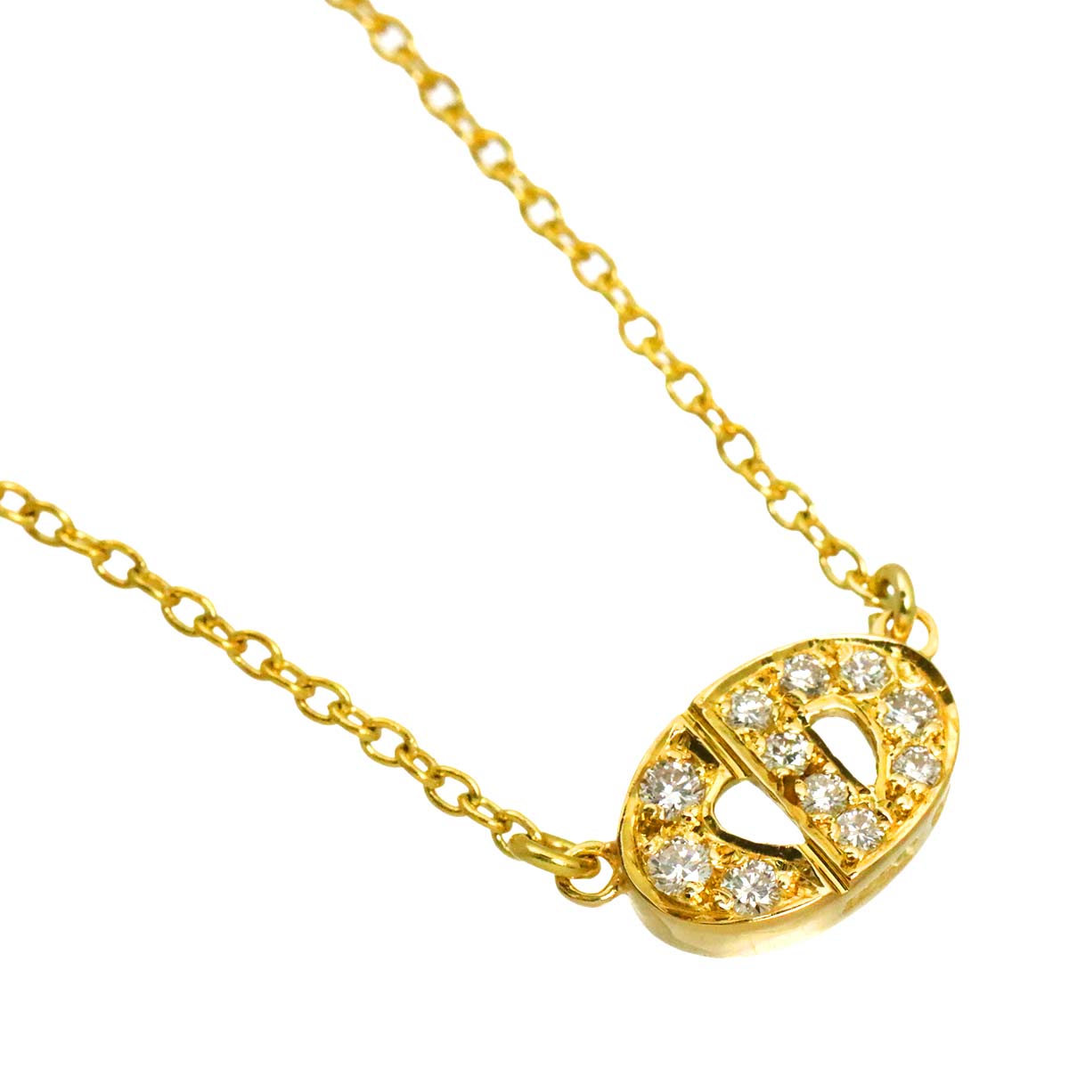 Diamond Necklace 18K Yellow Gold 750