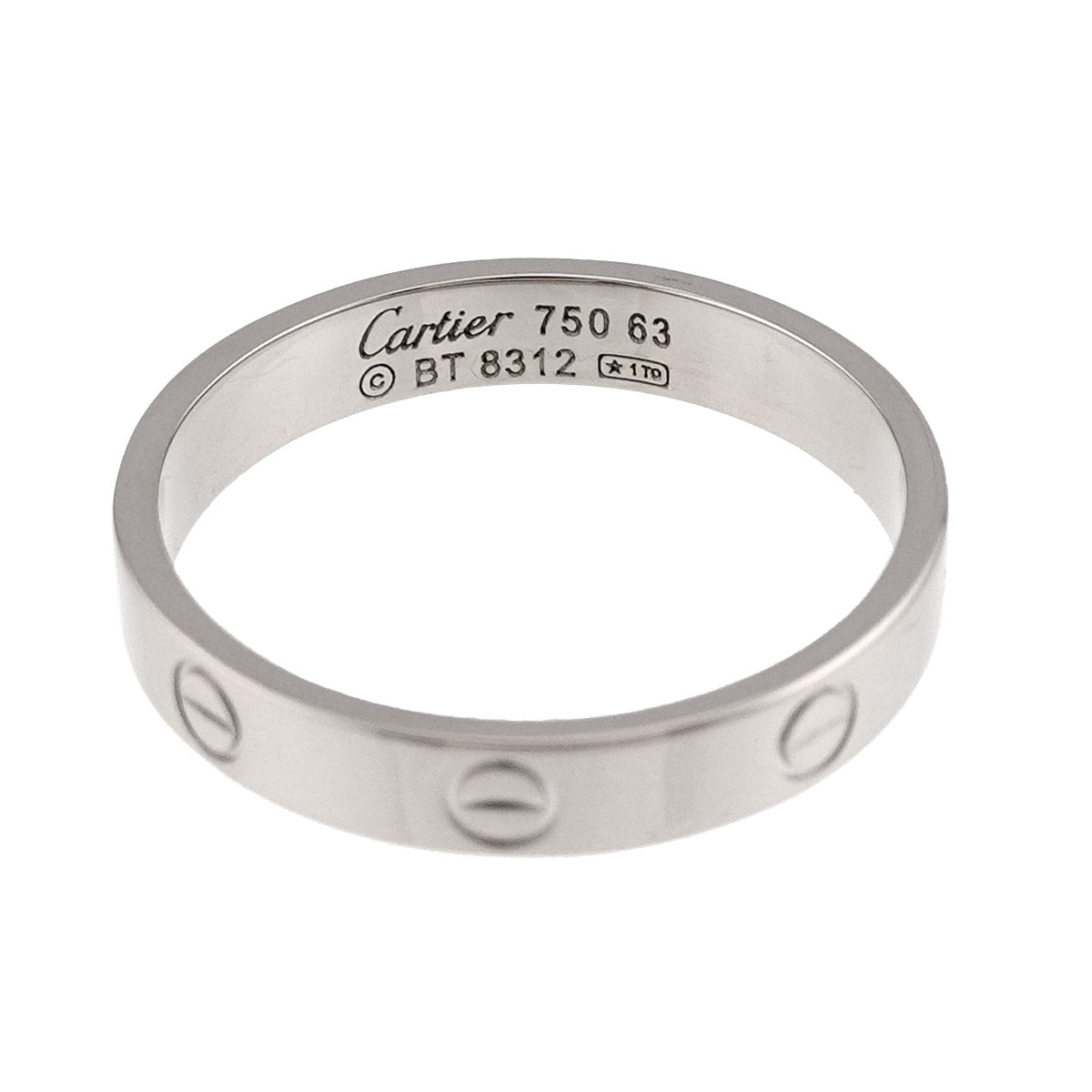 Mini Love Ring 18K White Gold 750 size63 10-10.25(US)