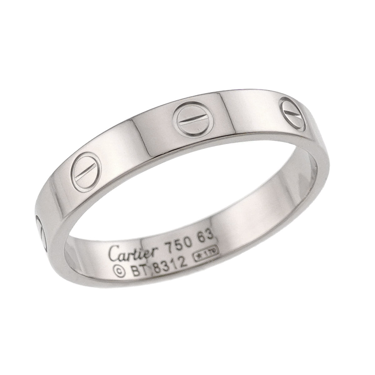 Mini Love Ring 18K White Gold 750 size63 10-10.25(US)