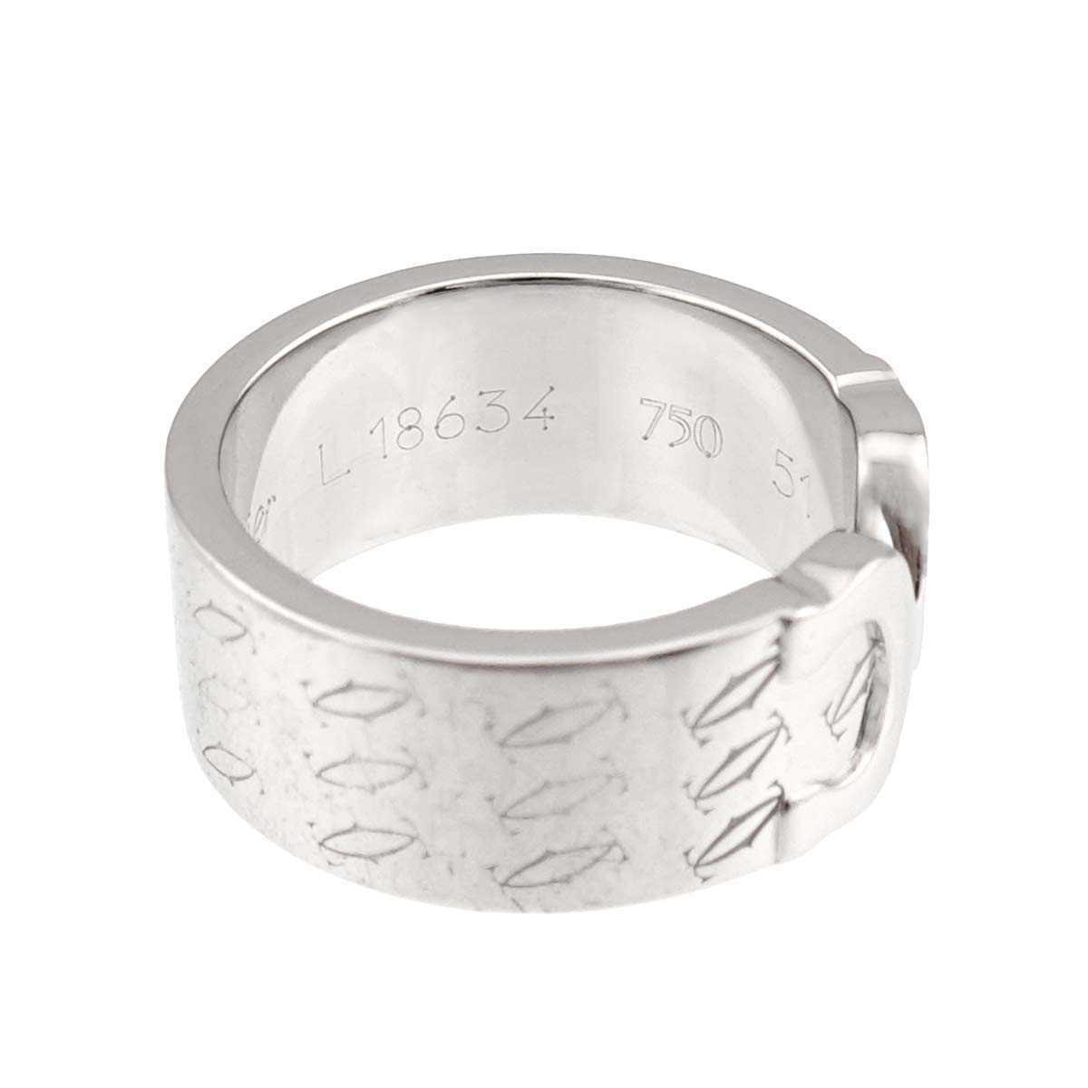 Cartier C2 Ring 18K White Gold 750 size51 5.25(US)