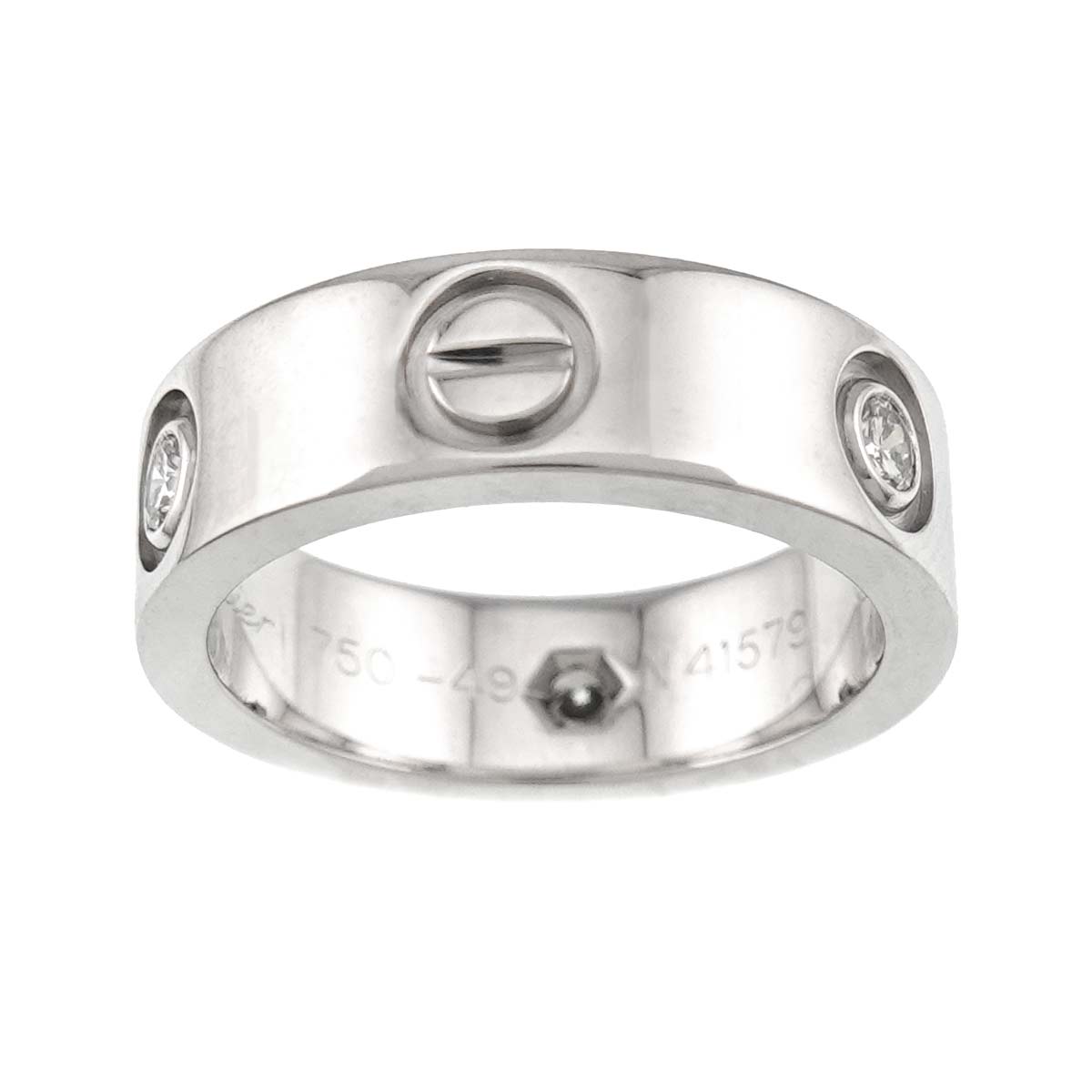 Love Classic Ring Diamond 3P 18K WG 750 size49 4.5-4.75(US)