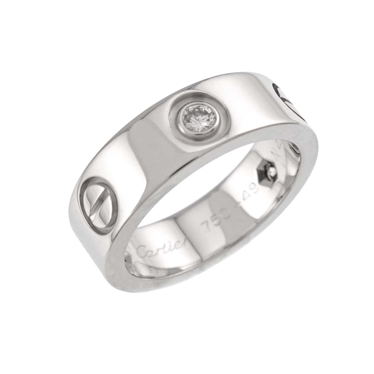 Love Classic Ring Diamond 3P 18K WG 750 size49 4.5-4.75(US)