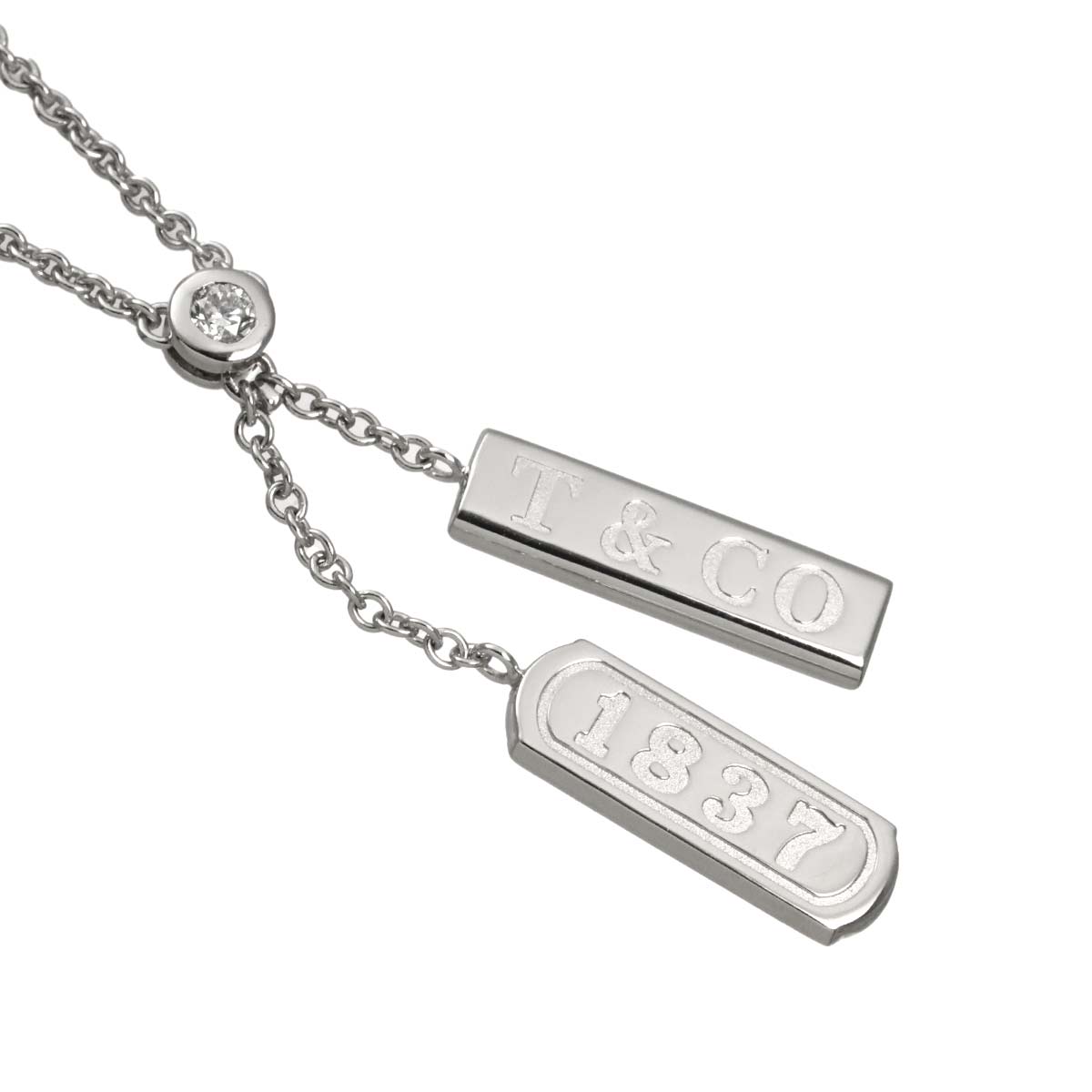 Diamond Necklace 18K White Gold 750 1837