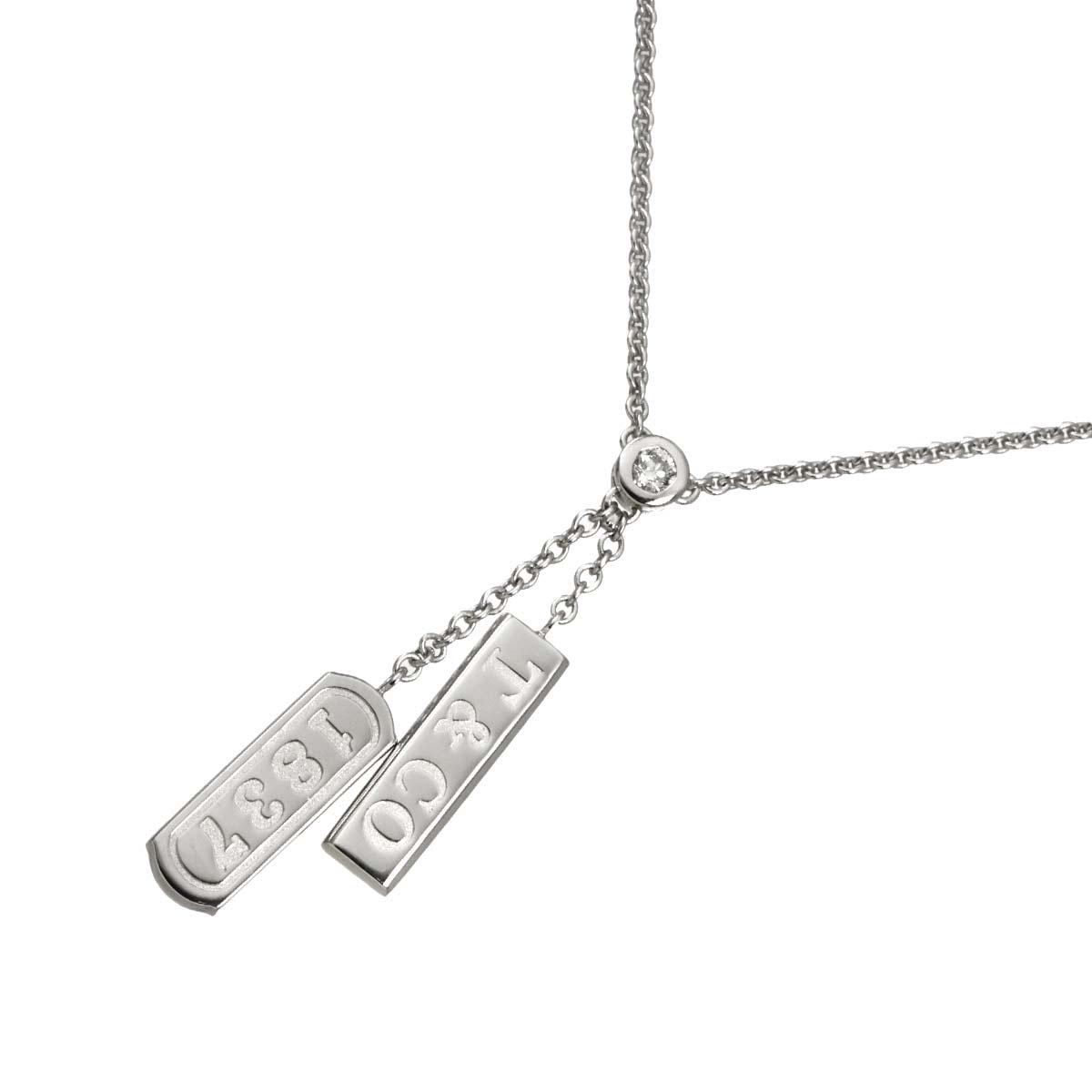 Diamond Necklace 18K White Gold 750 1837