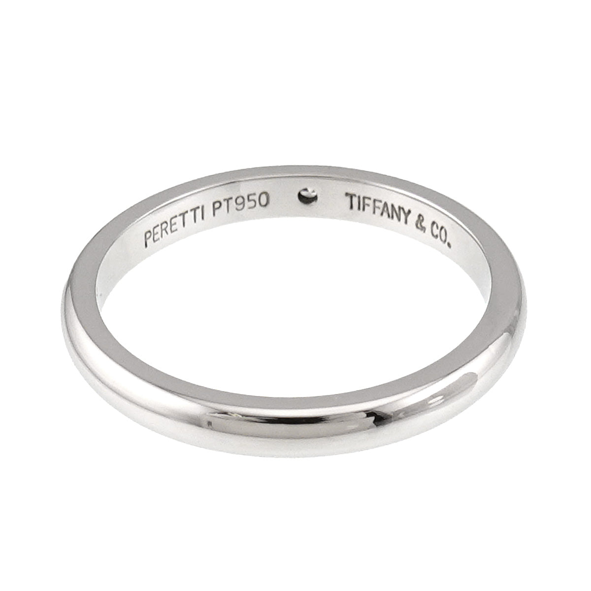 Stacking Band Ring Diamond 1P Pt Size8.25(US)