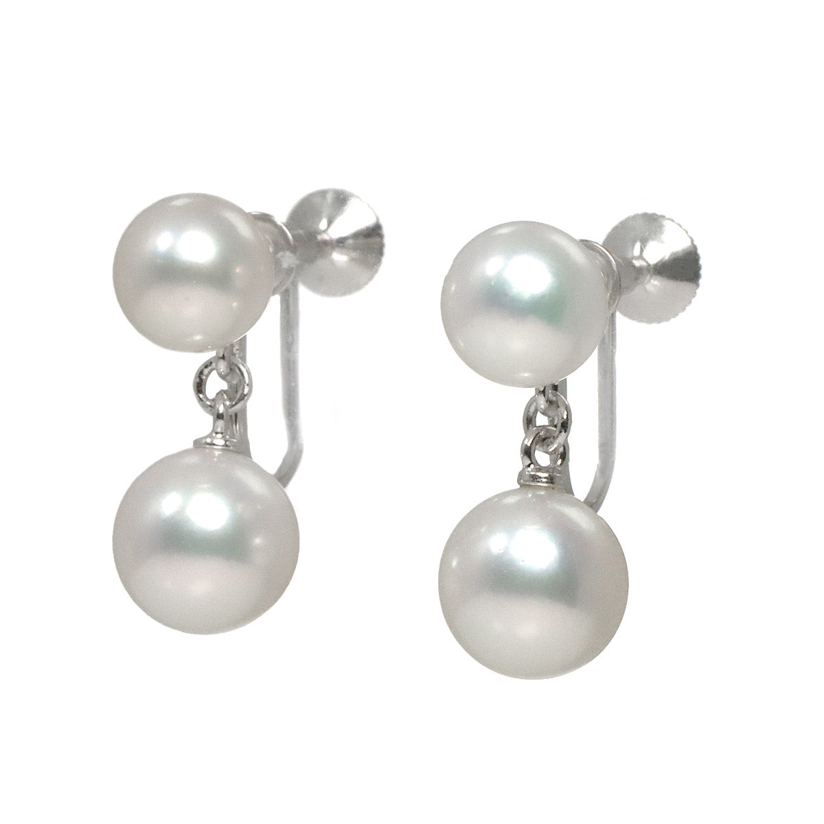 Akoya Pearl 6.3-7.3mm Earrings 18K WG 750