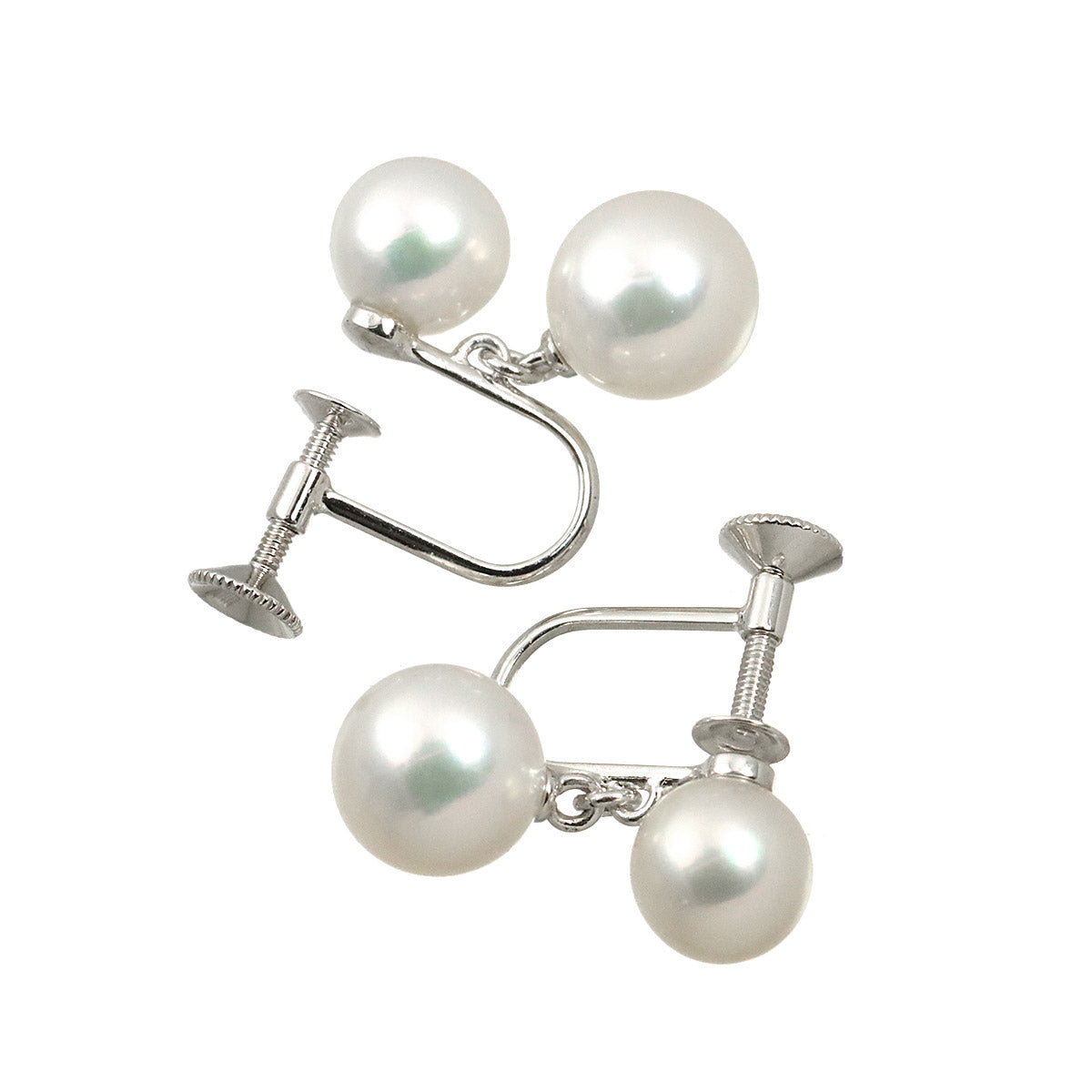Akoya Pearl 6.3-7.3mm Earrings 18K WG 750