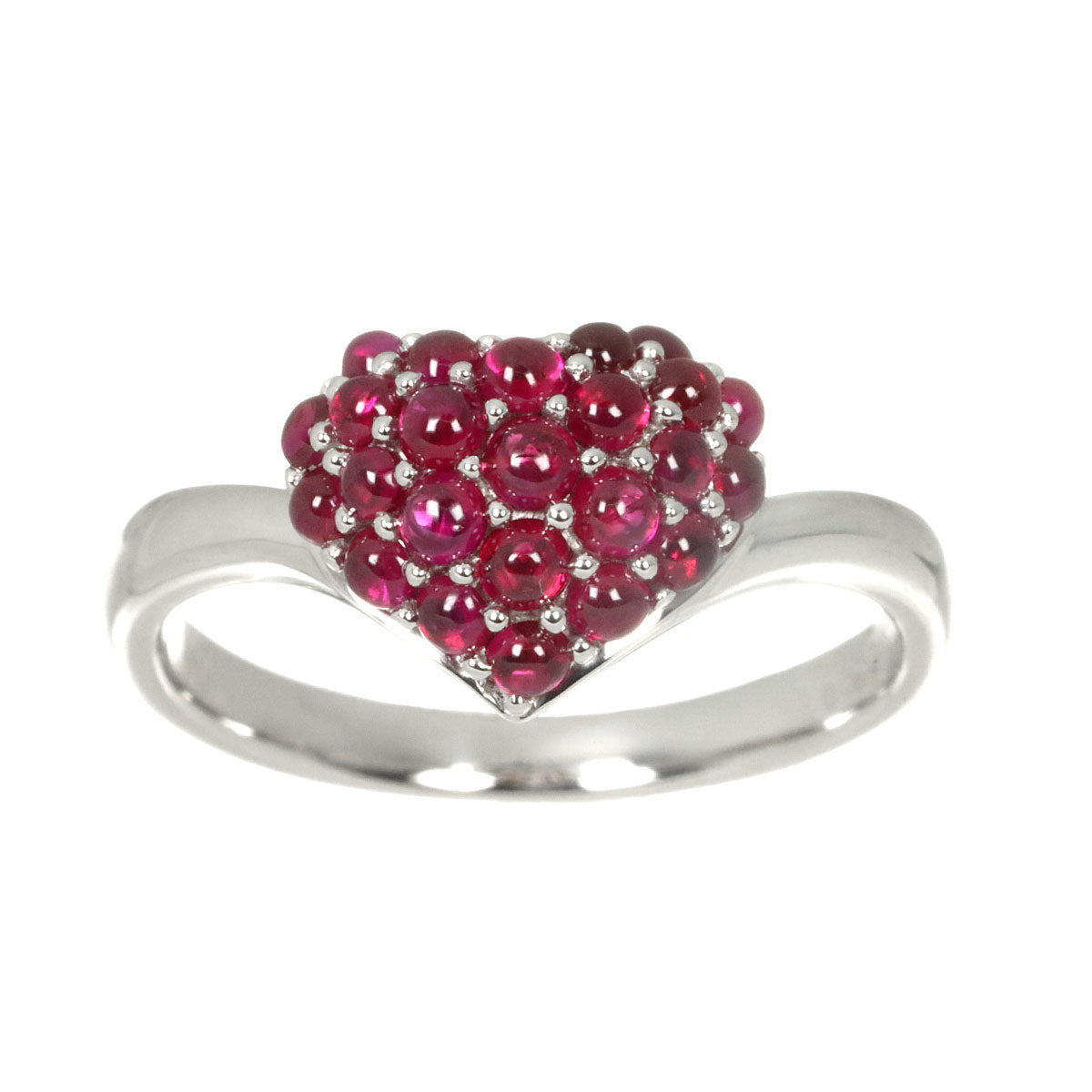 Ruby 1.00ct Ring 18K WG 750 size8-8.25(US)