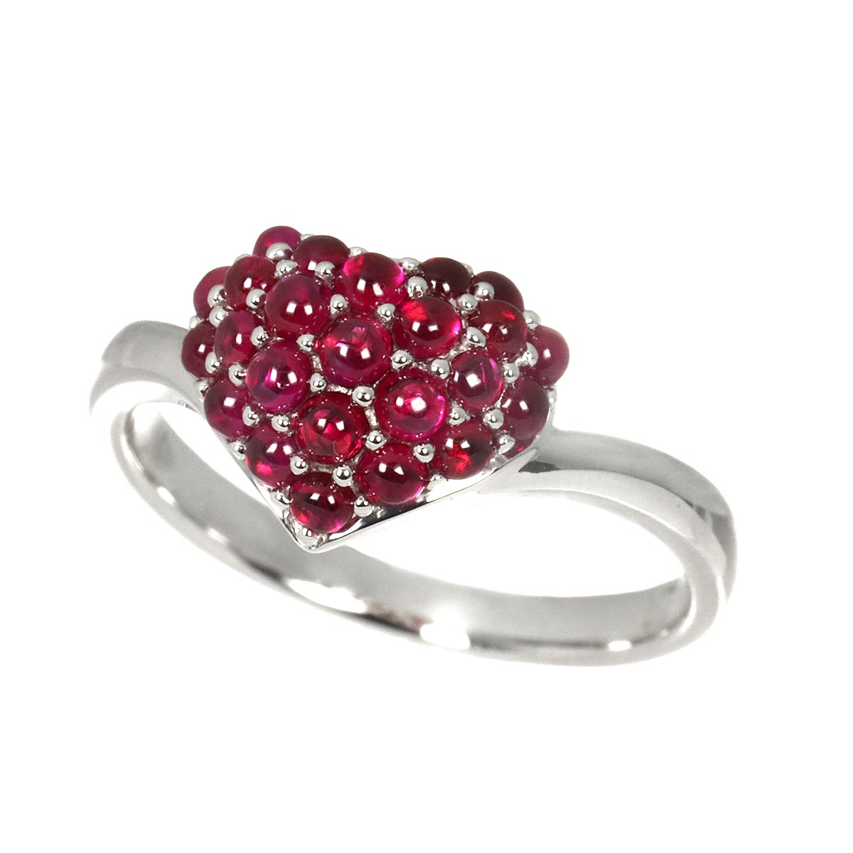 Ruby 1.00ct Ring 18K WG 750 size8-8.25(US)