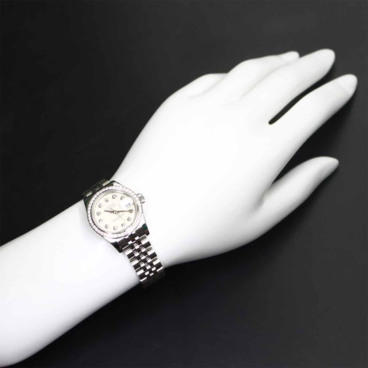 Datejust 179384G serial Random Date Diamond 750 WG Ladies Silver