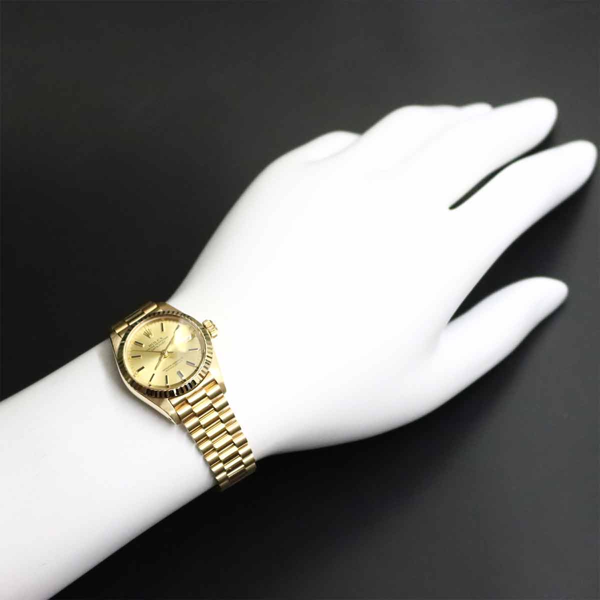Datejust 6917 Serial 7 750 YG Gold Dial Ladies