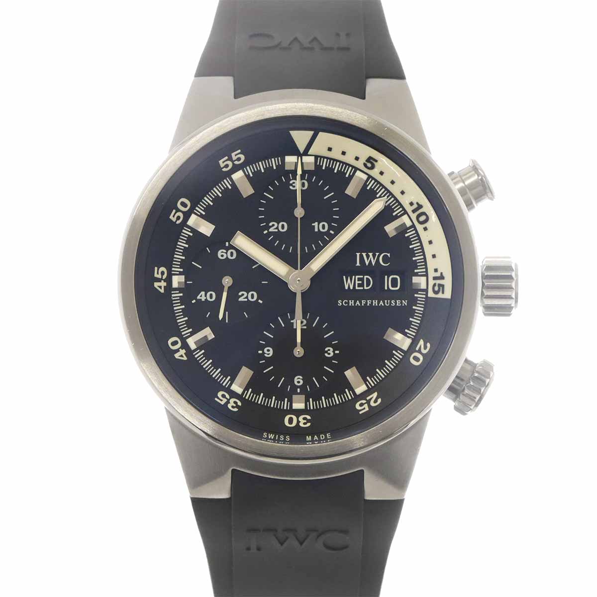 Aquatimer Chronograph IW371928 Automatic Black Dial Mens Watch