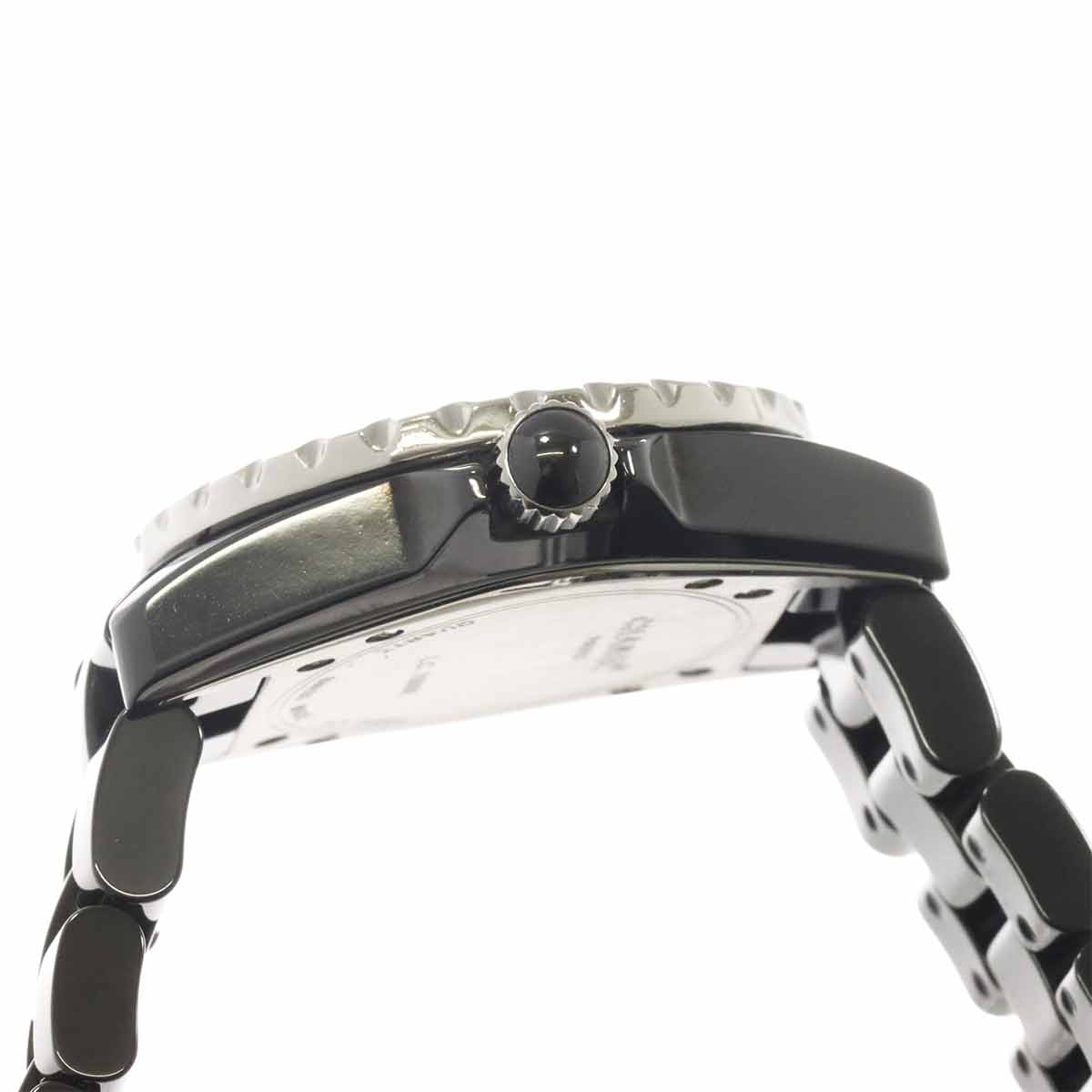 J12 33mm H0949 Diamond bezel Ceramic Date Black Dial Ladies