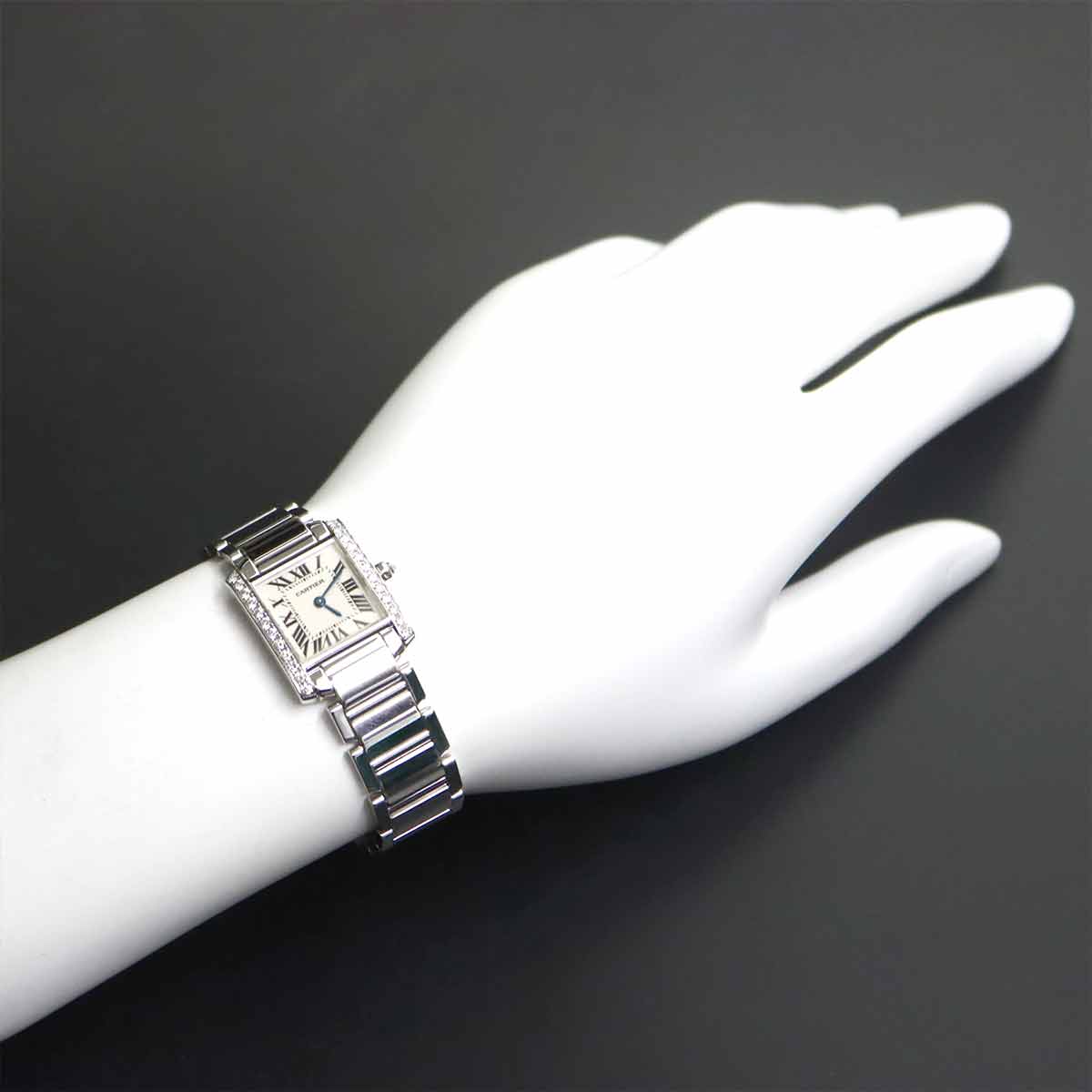 Tank Francaise SM WE100251 Diamond 750 WG Cream Dial Ladies