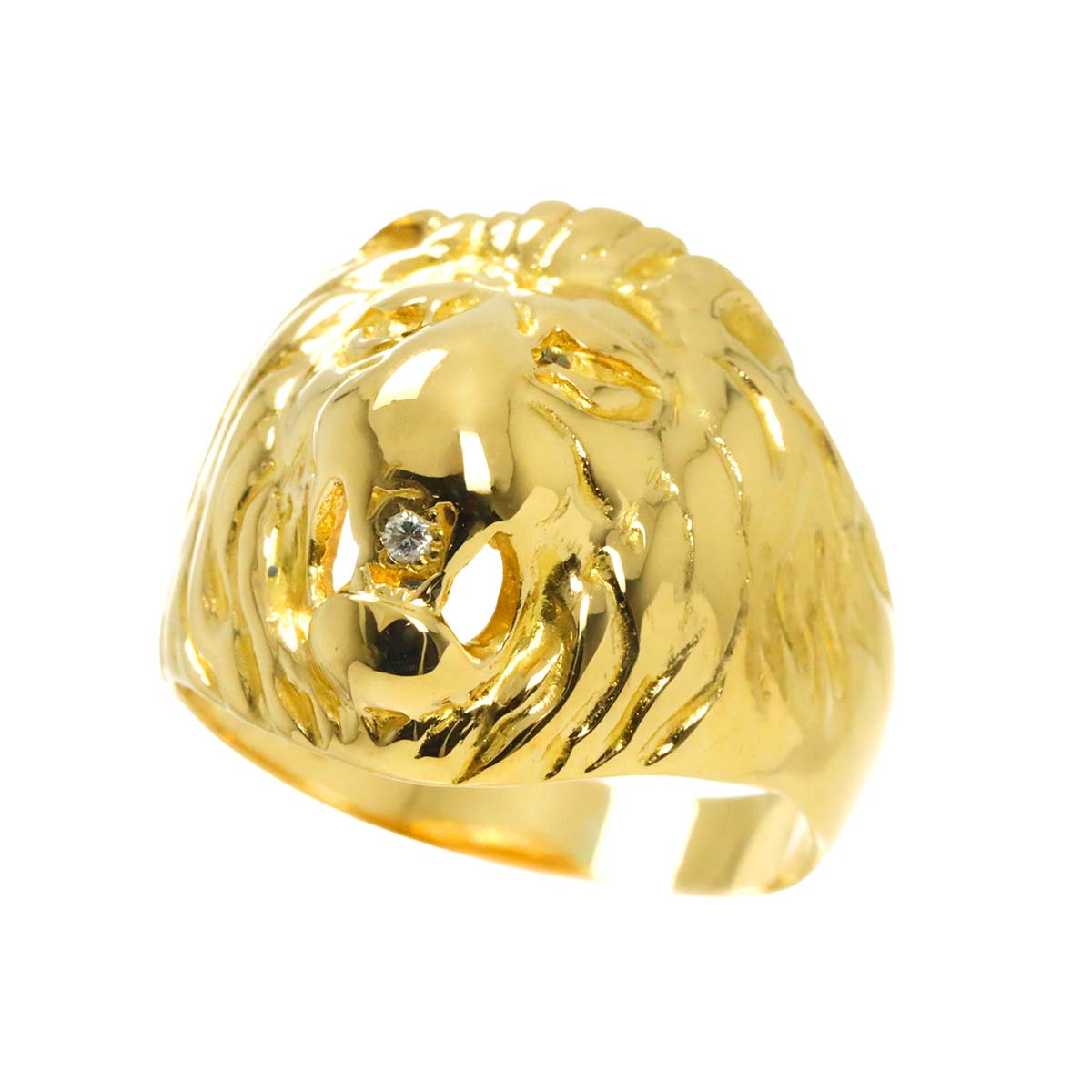 Diamond 0.02ct Ring 18K YG 750 Size6.25-6.5(US)