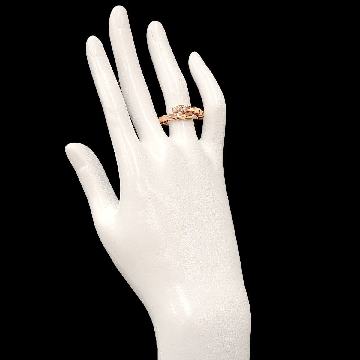 Serpenti Viper Diamond Ring 18K PG 750 size57-59 7.5-7.75(US)