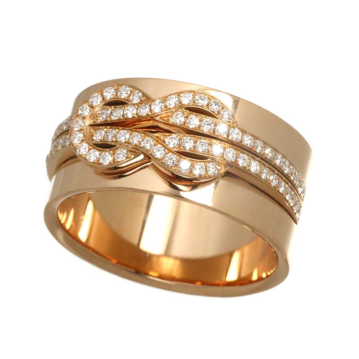 Chance Infinie Diamond Ring 18K Pink Gold Size55 7.25(US)