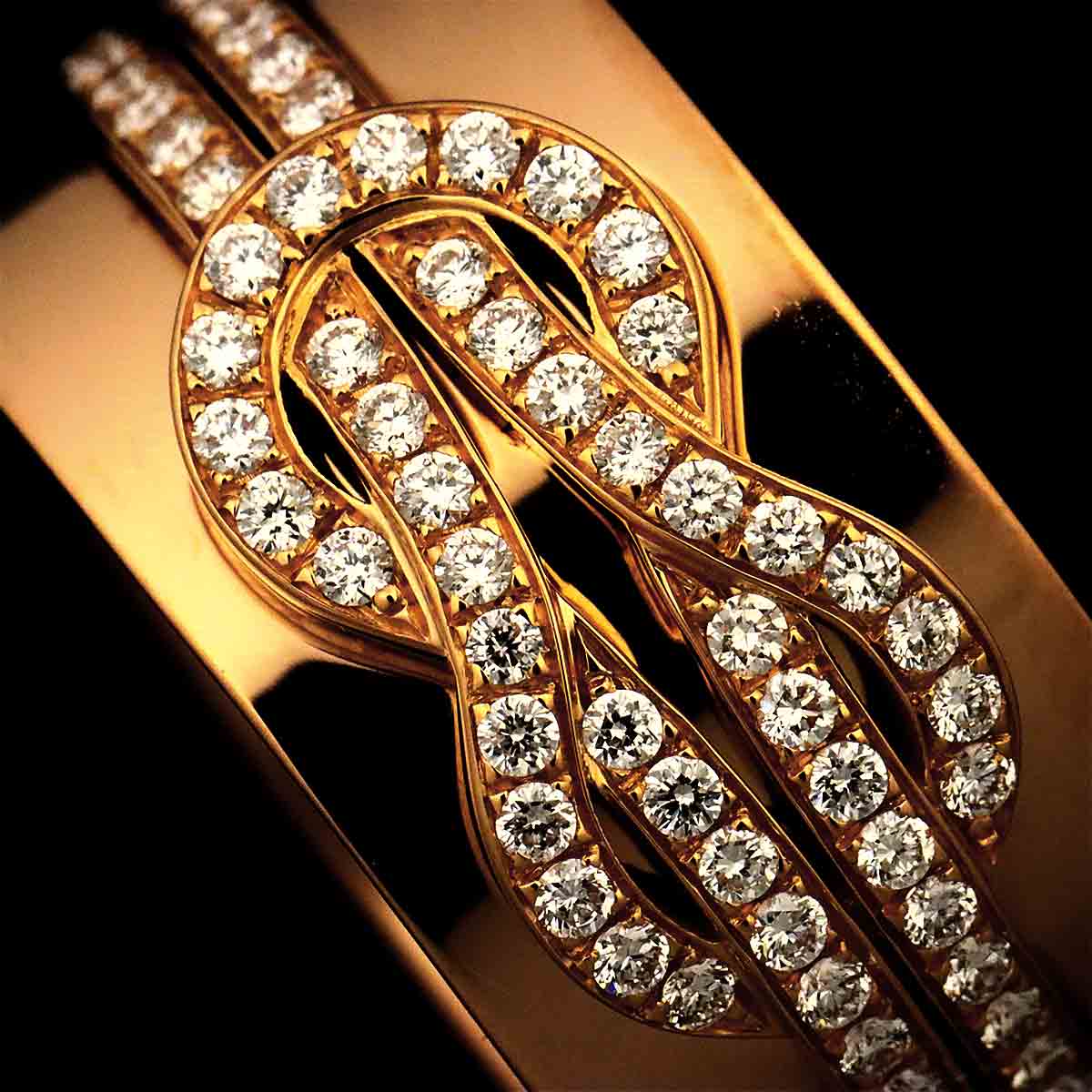 Chance Infinie Diamond Ring 18K Pink Gold Size55 7.25(US)