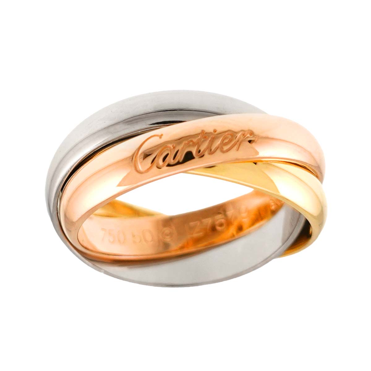 Trinity Ring 18K YG WG PG 750 Size50 5.25(US)