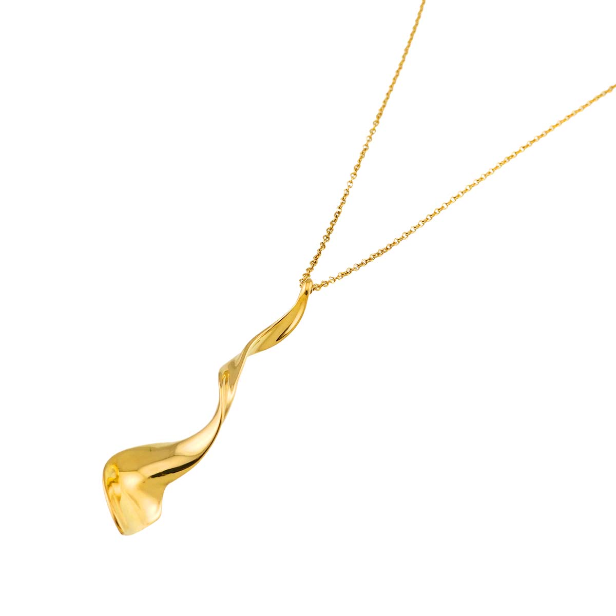 Orchiddrop Necklace 18K Yellow Gold 750