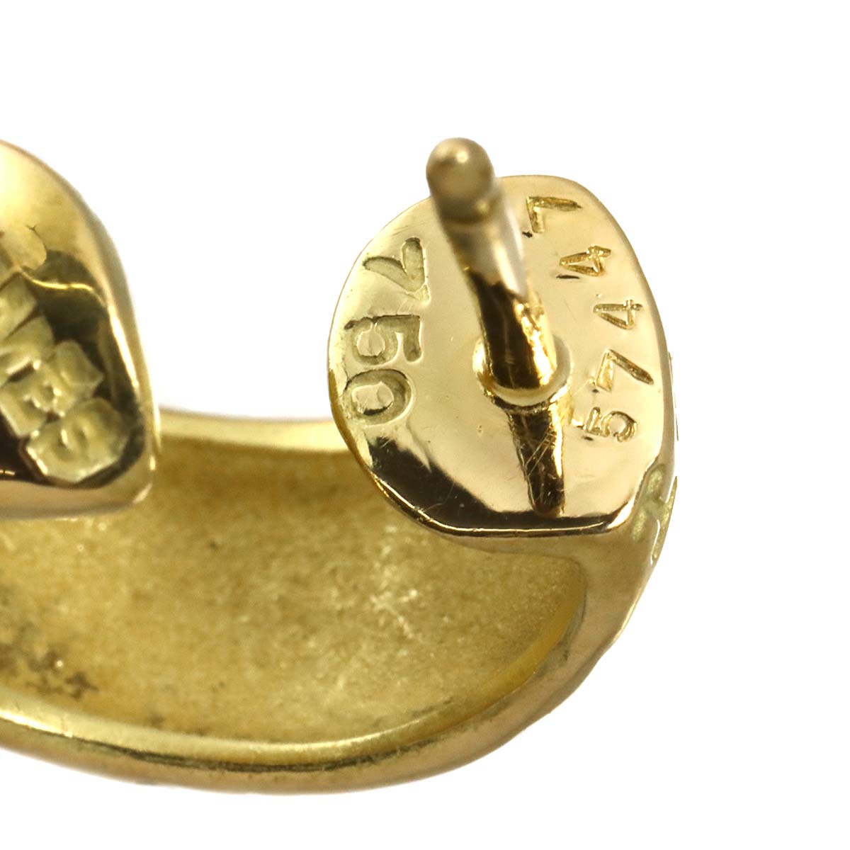 H Logo Earrings Pierced 18K Yellow Gold 750